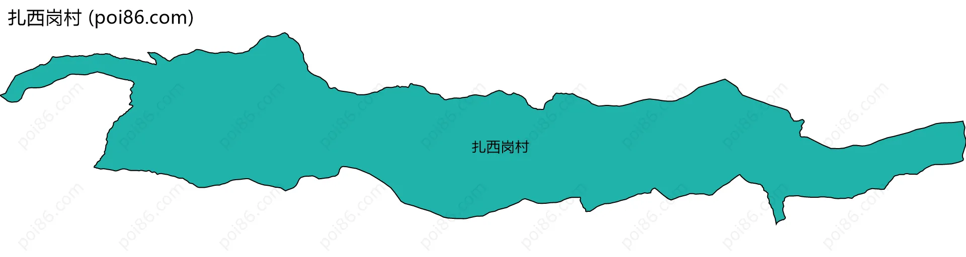 扎西岗村边界地图