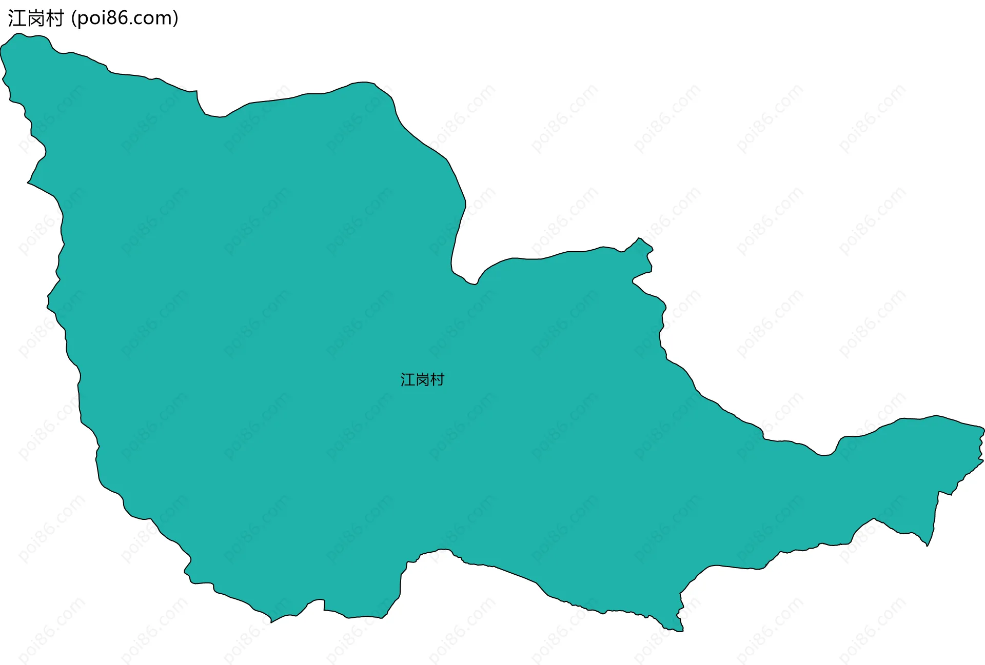 江岗村边界地图