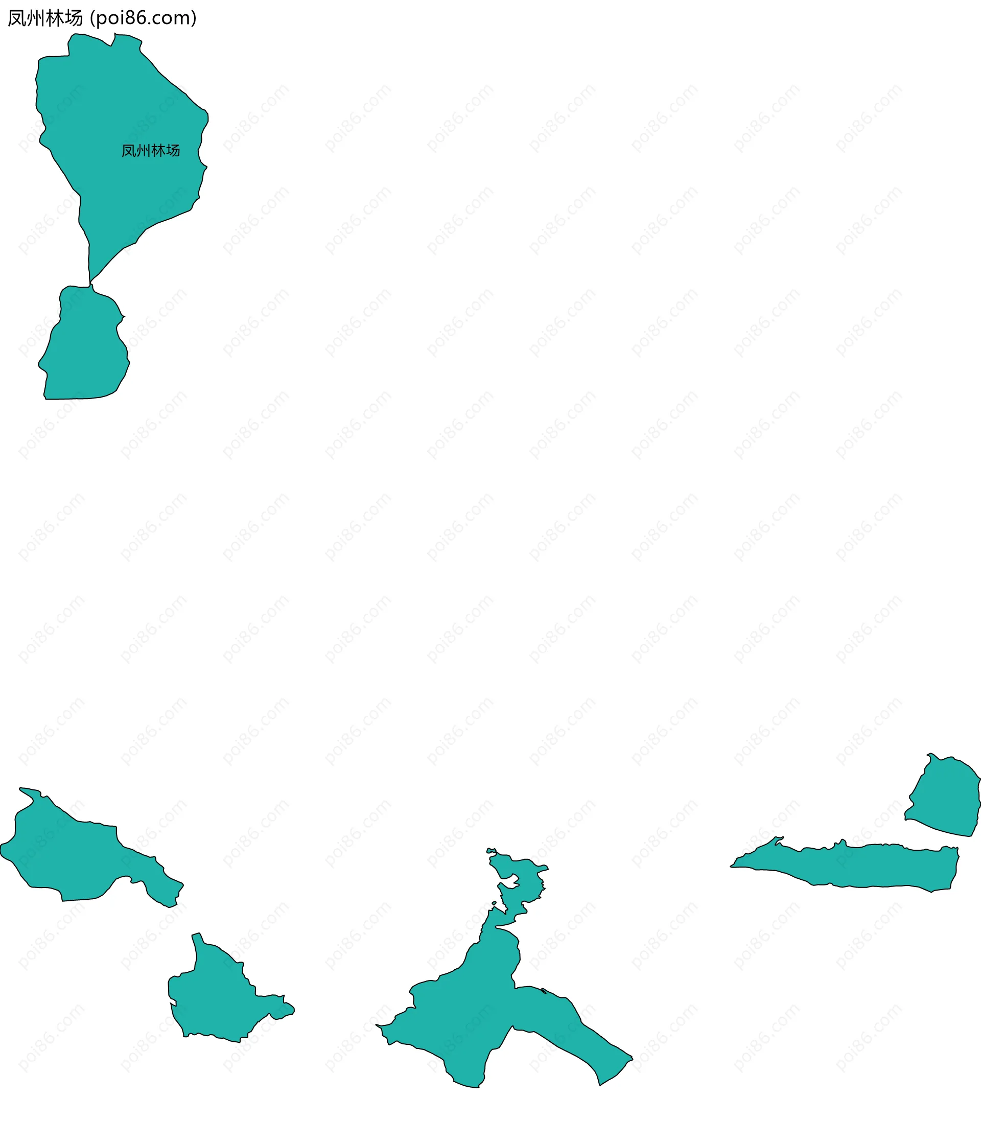 凤州林场边界地图