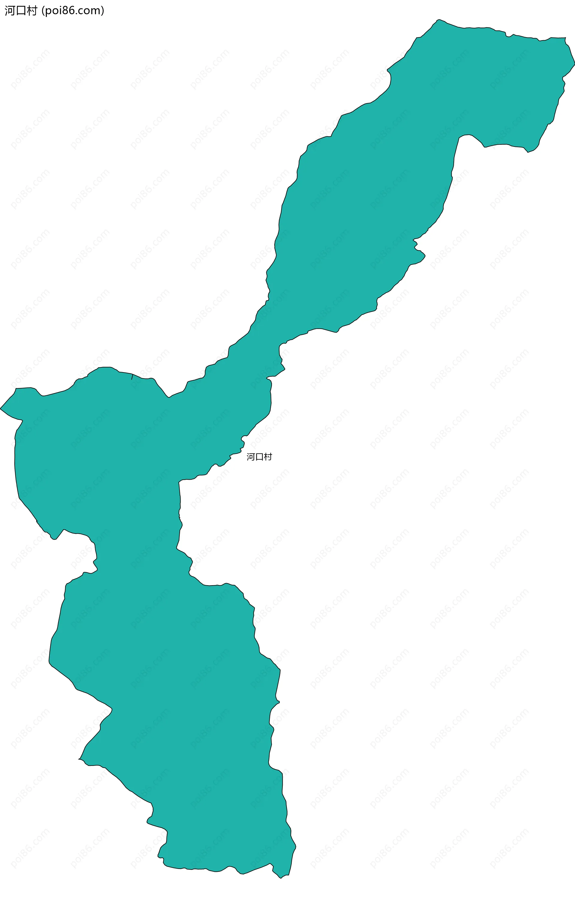 河口村边界地图