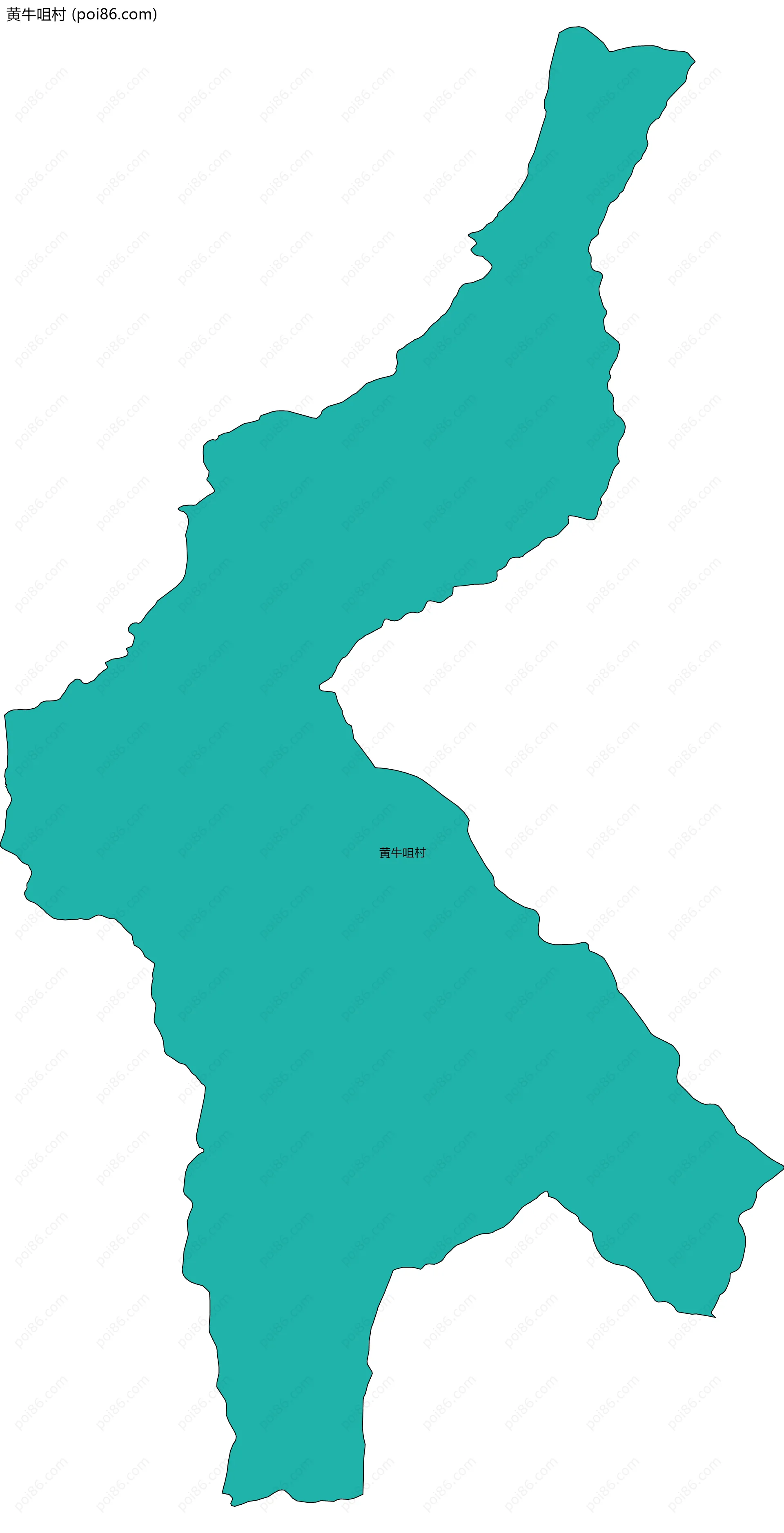 黄牛咀村边界地图