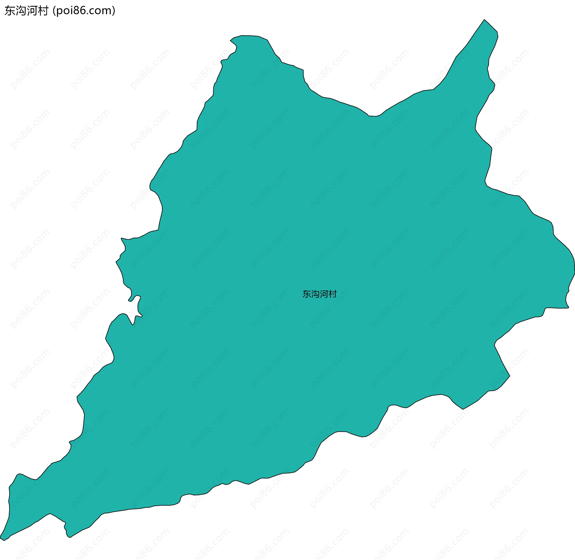 东沟河村边界地图