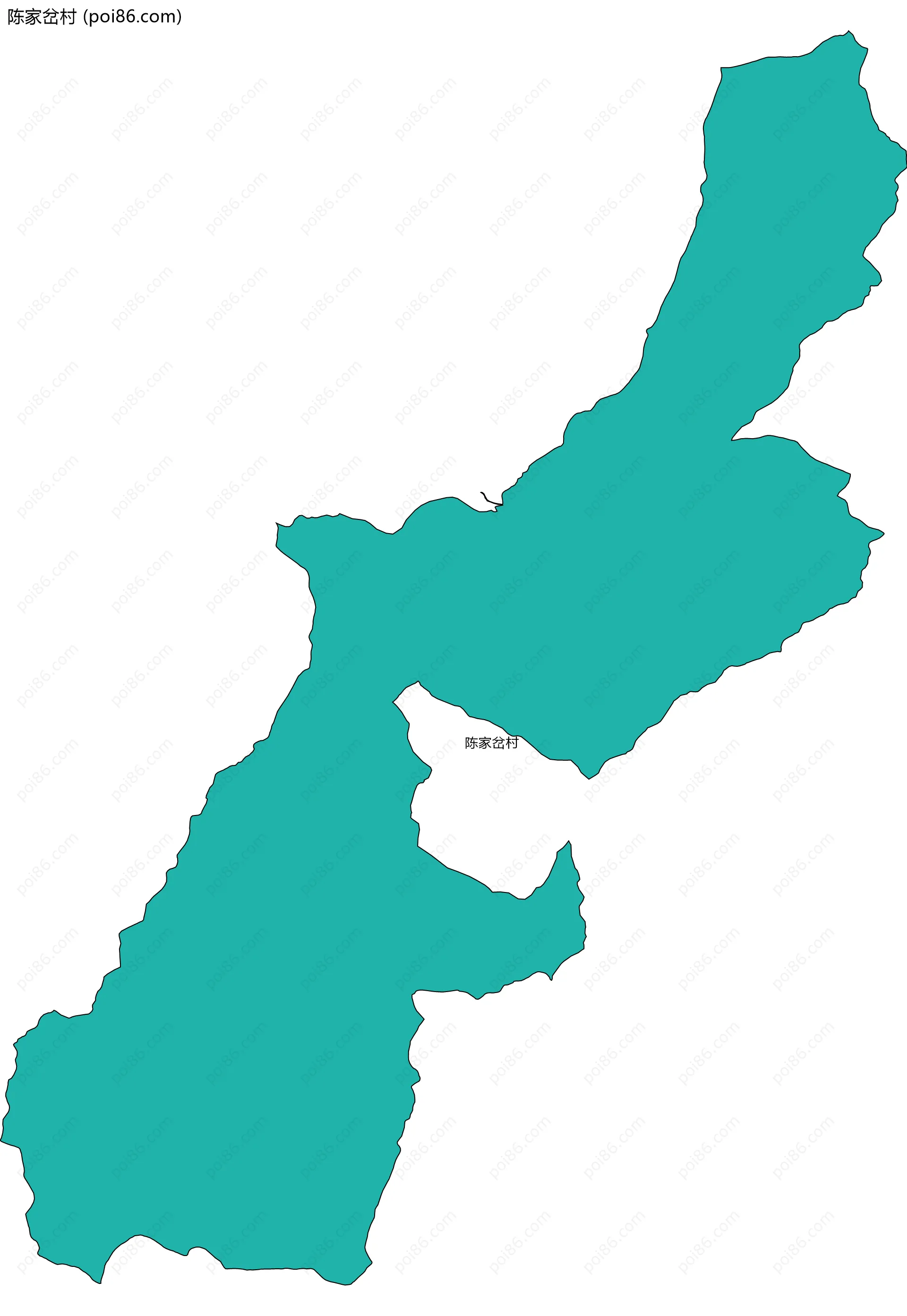 陈家岔村边界地图