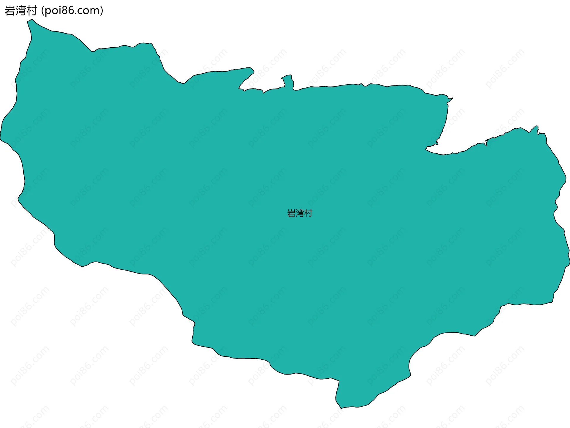 岩湾村边界地图