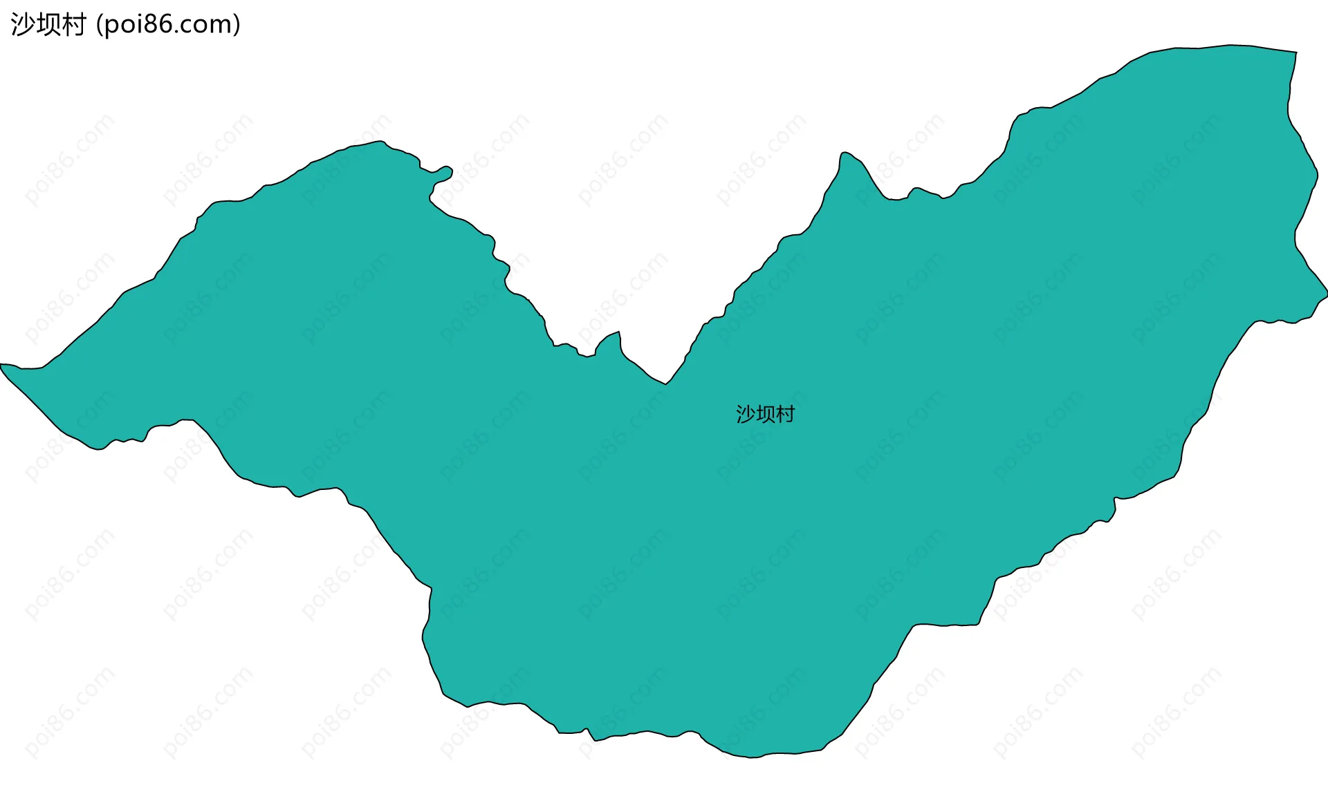 沙坝村边界地图