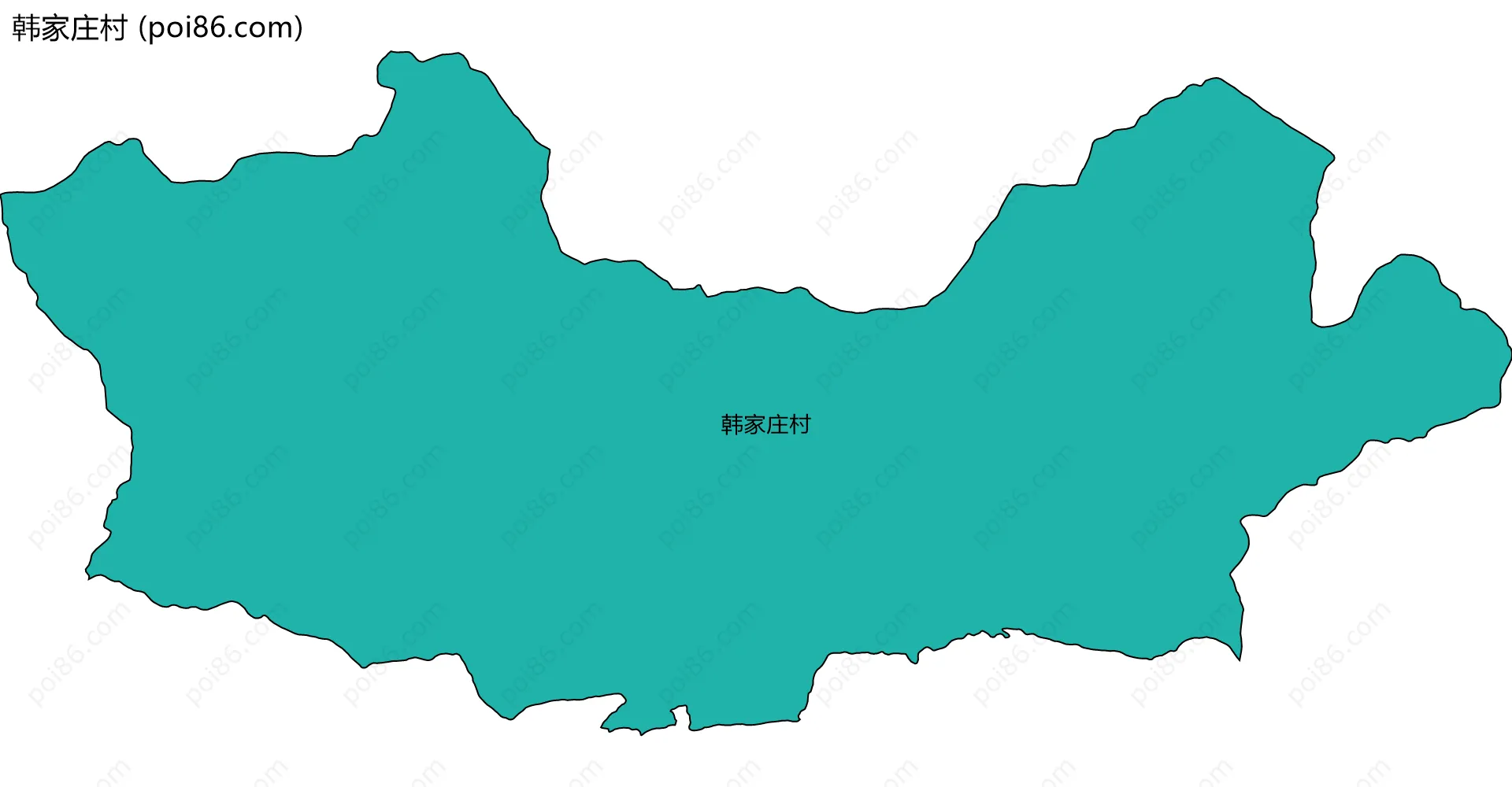 韩家庄村边界地图