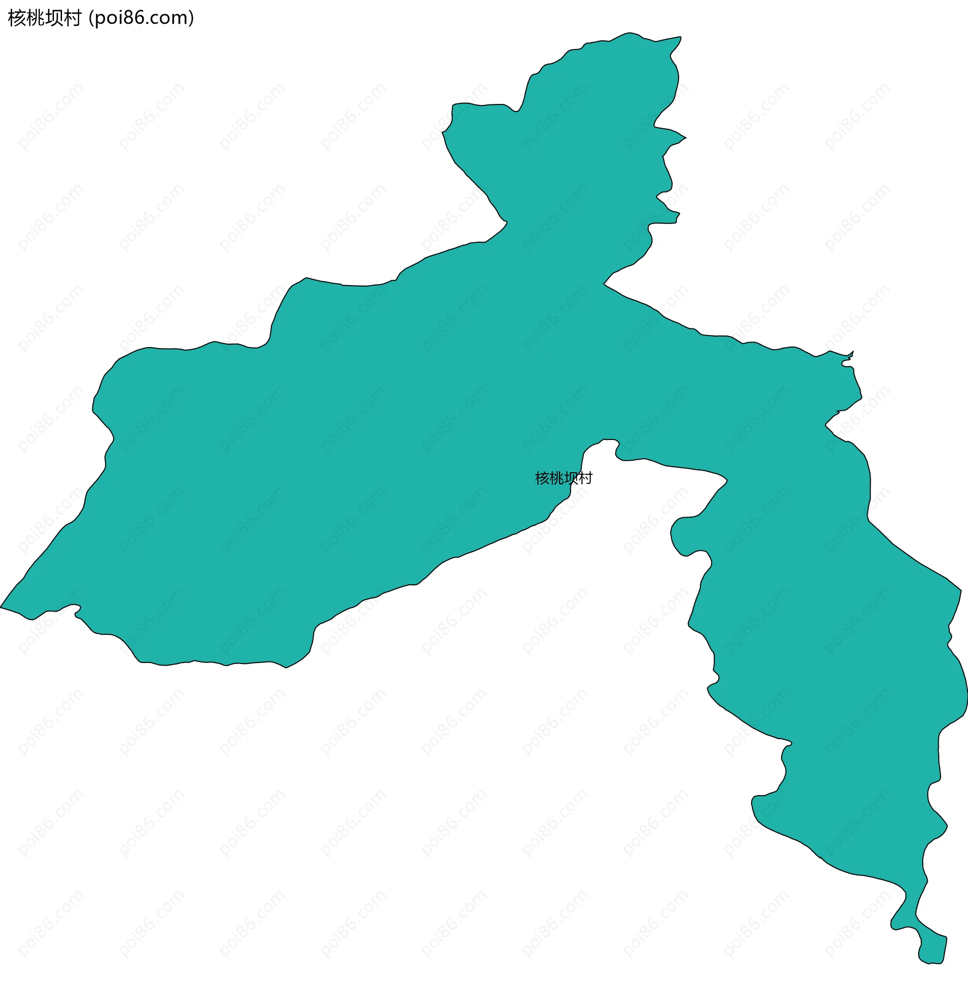 核桃坝村边界地图