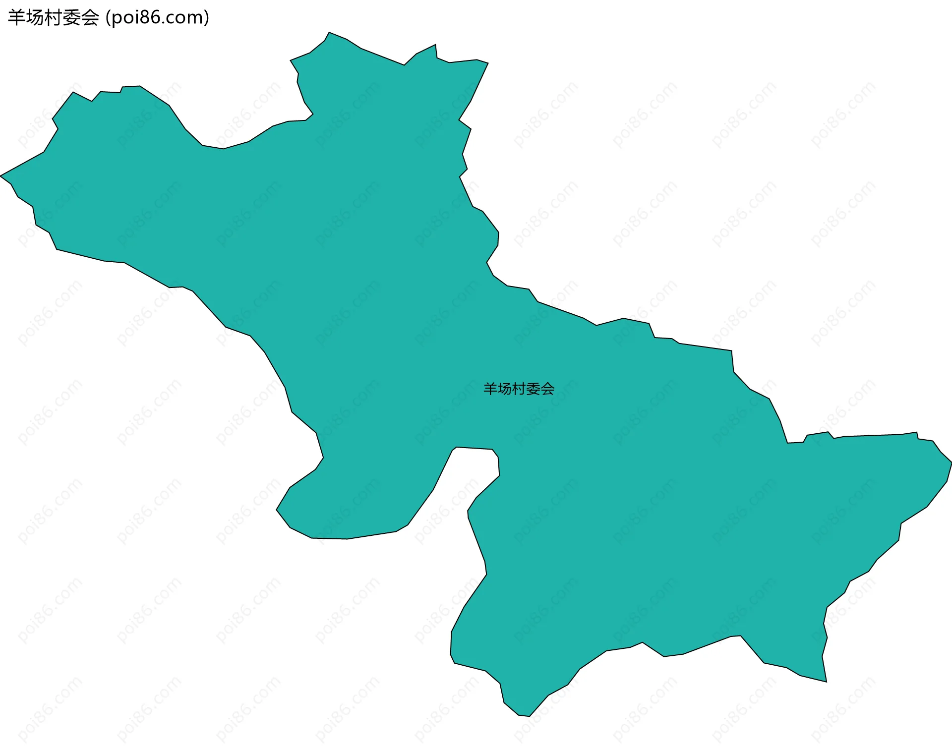 羊场村委会边界地图