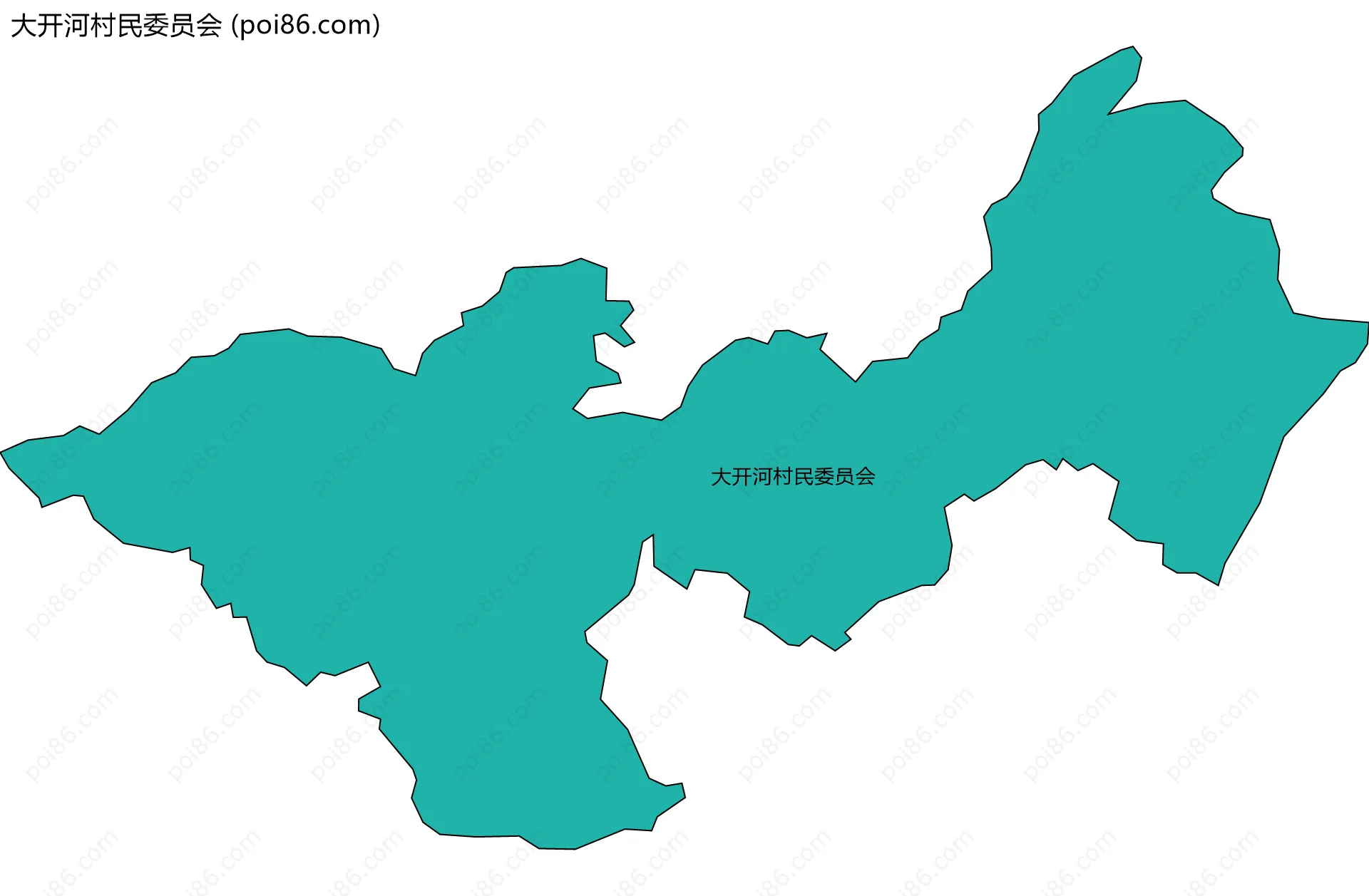 大开河村民委员会边界地图