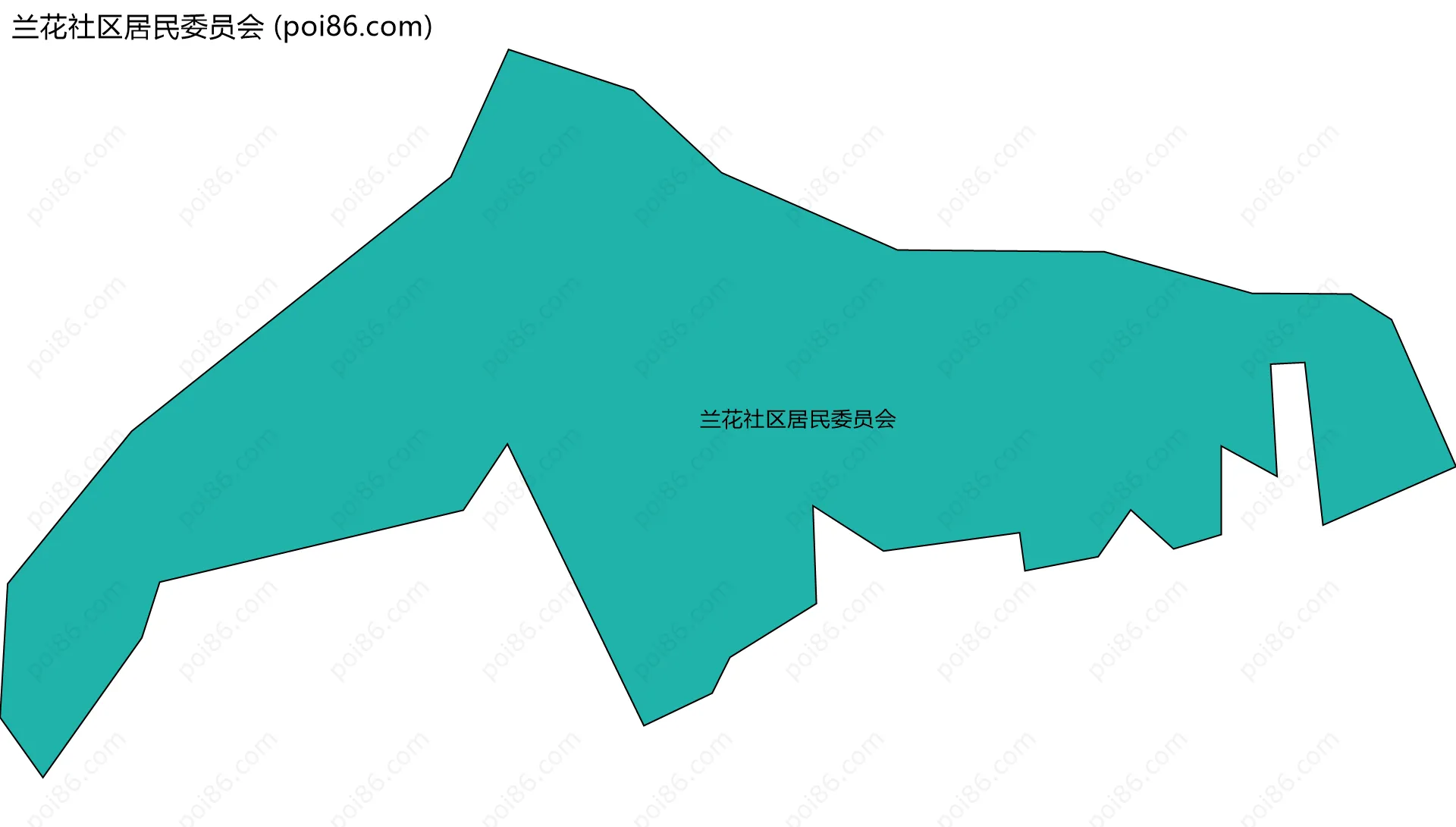 兰花社区居民委员会边界地图
