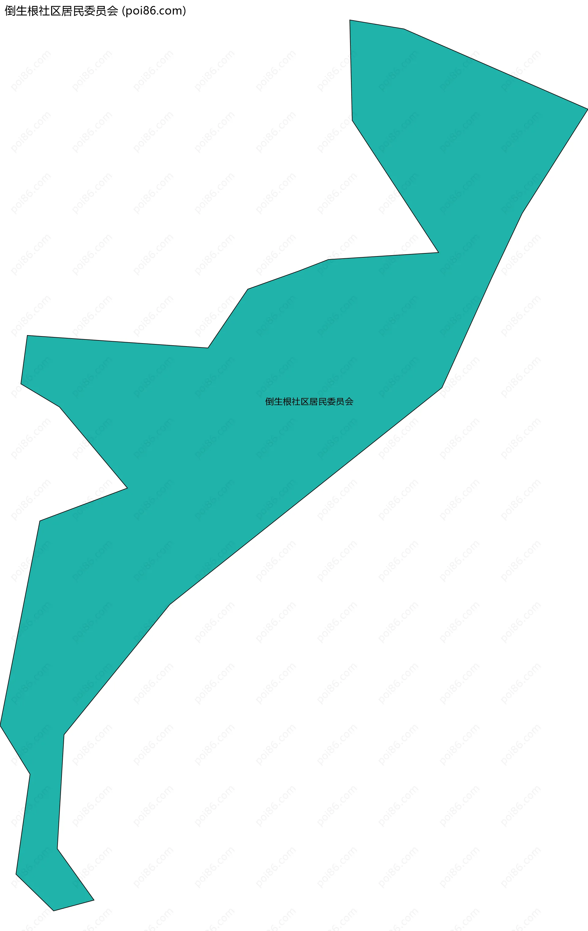 倒生根社区居民委员会边界地图