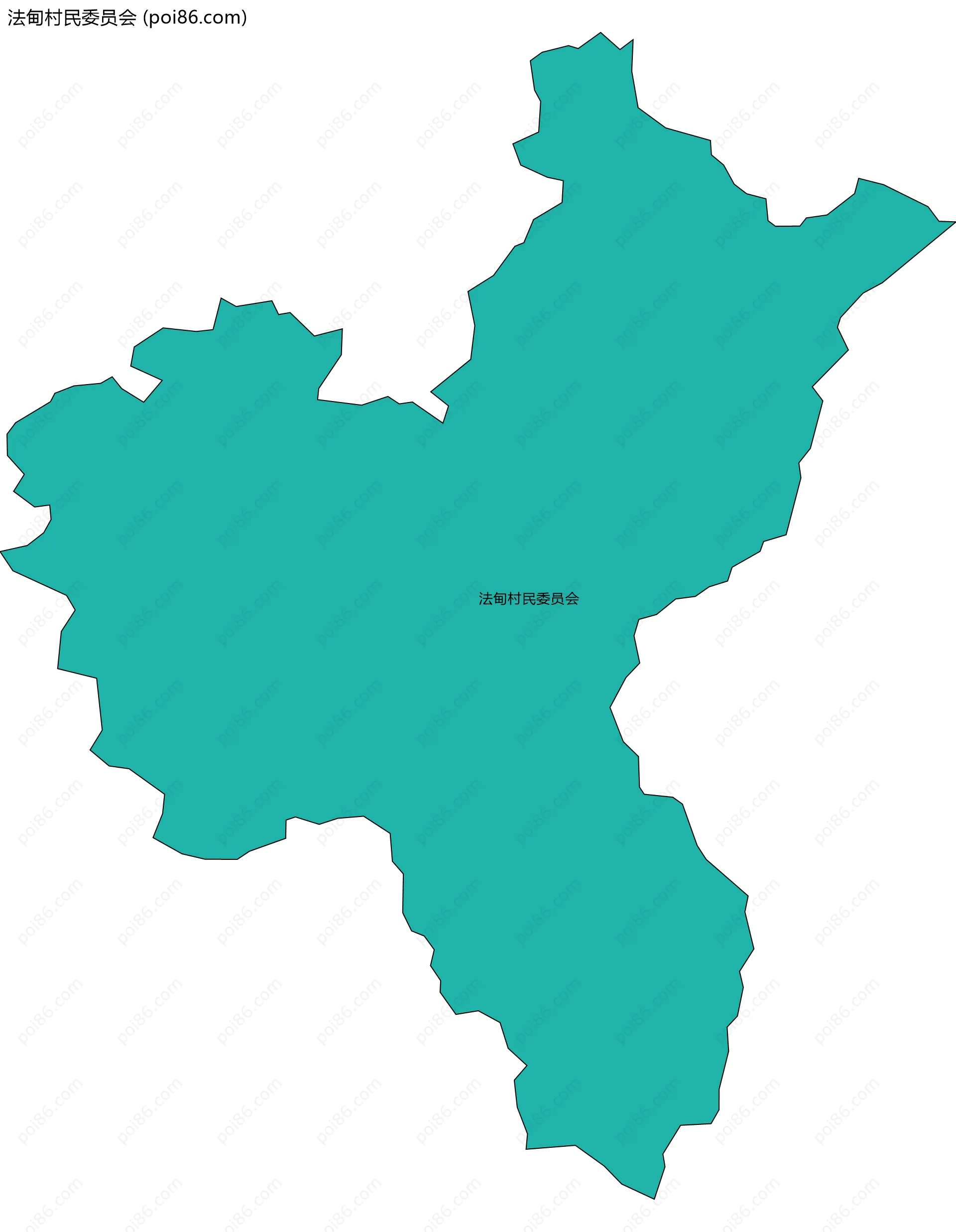 法甸村民委员会边界地图