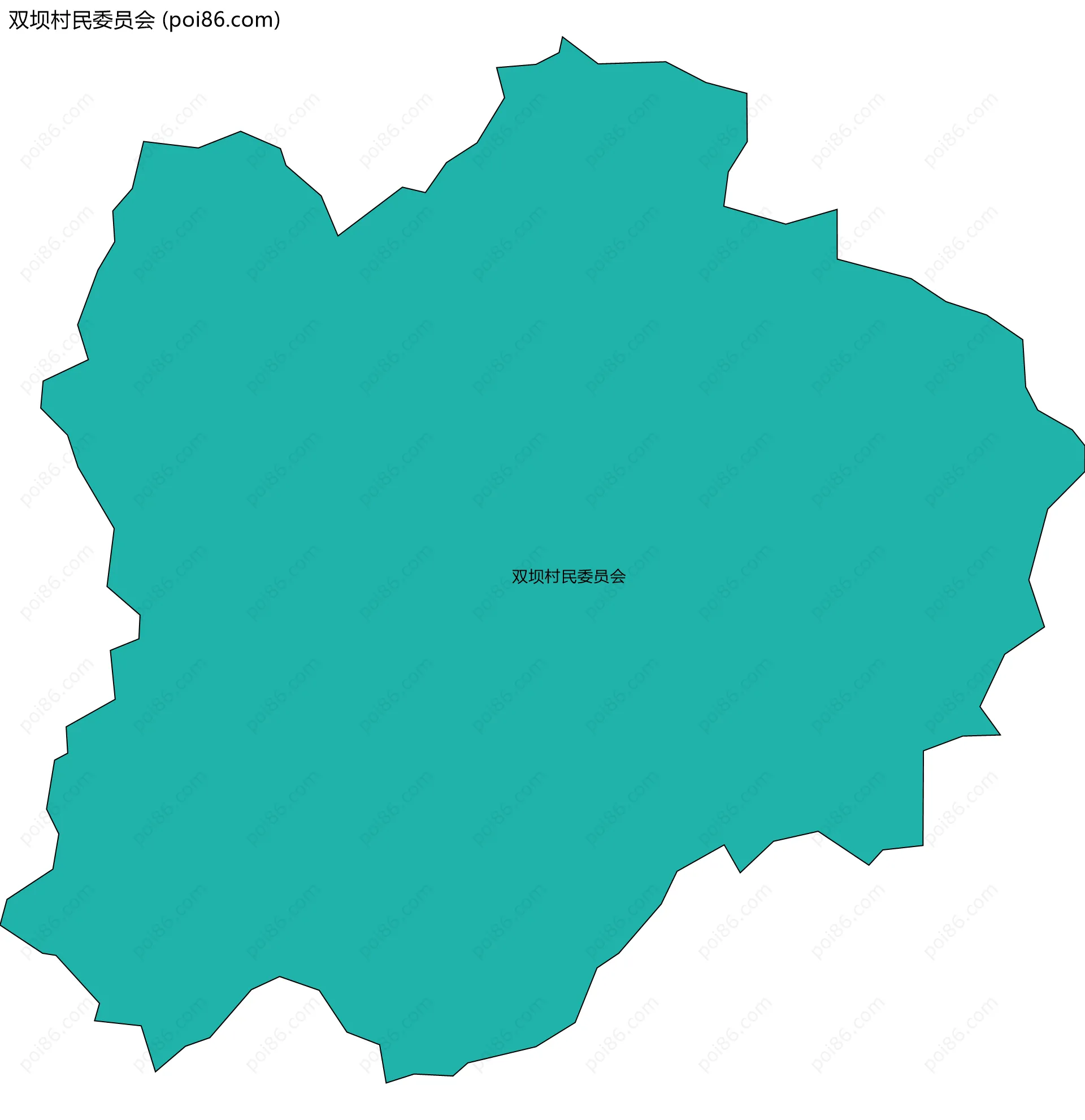 双坝村民委员会边界地图