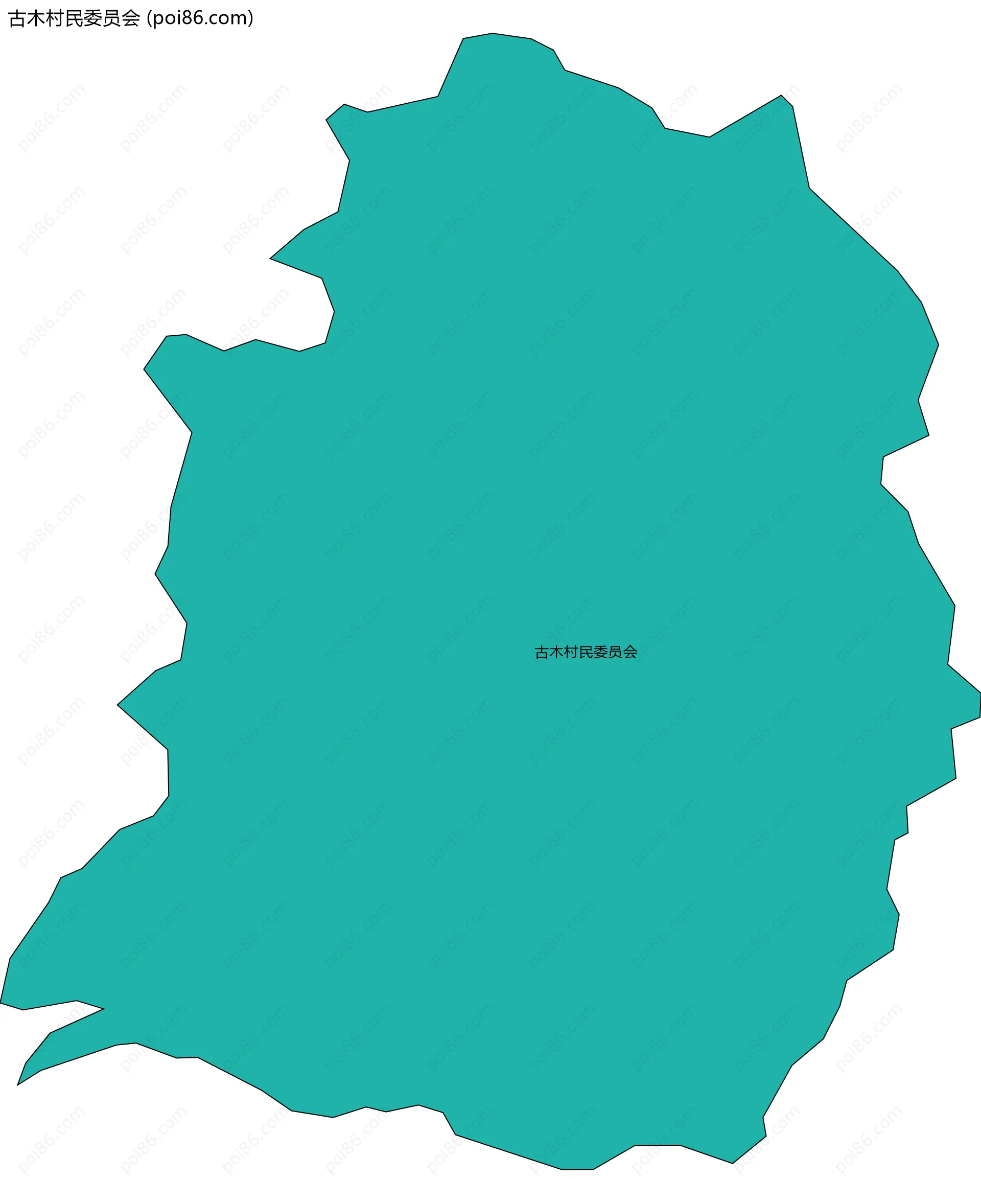 古木村民委员会边界地图