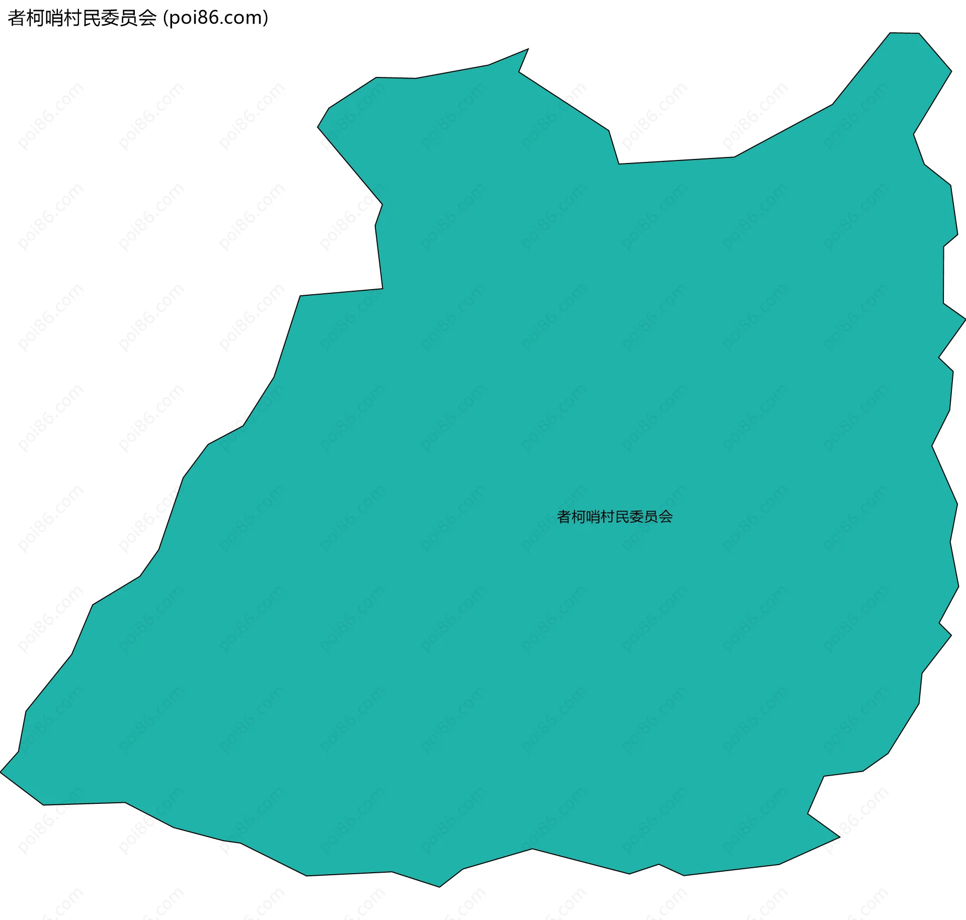 者柯哨村民委员会边界地图