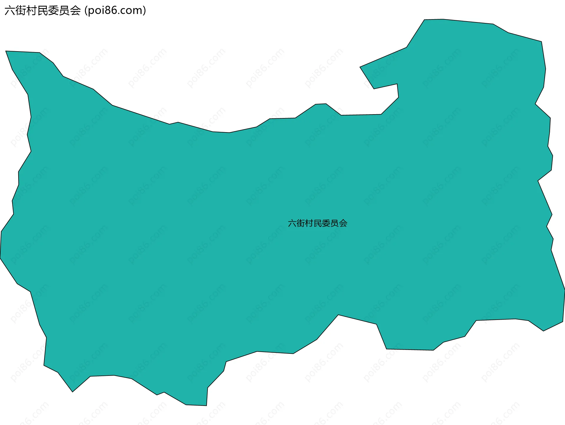 六街村民委员会边界地图