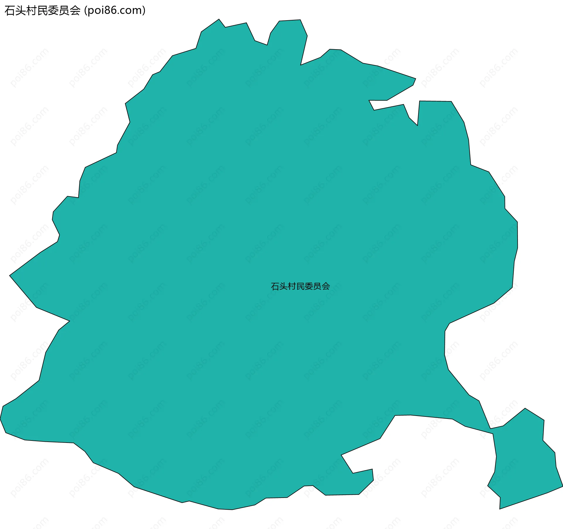 石头村民委员会边界地图