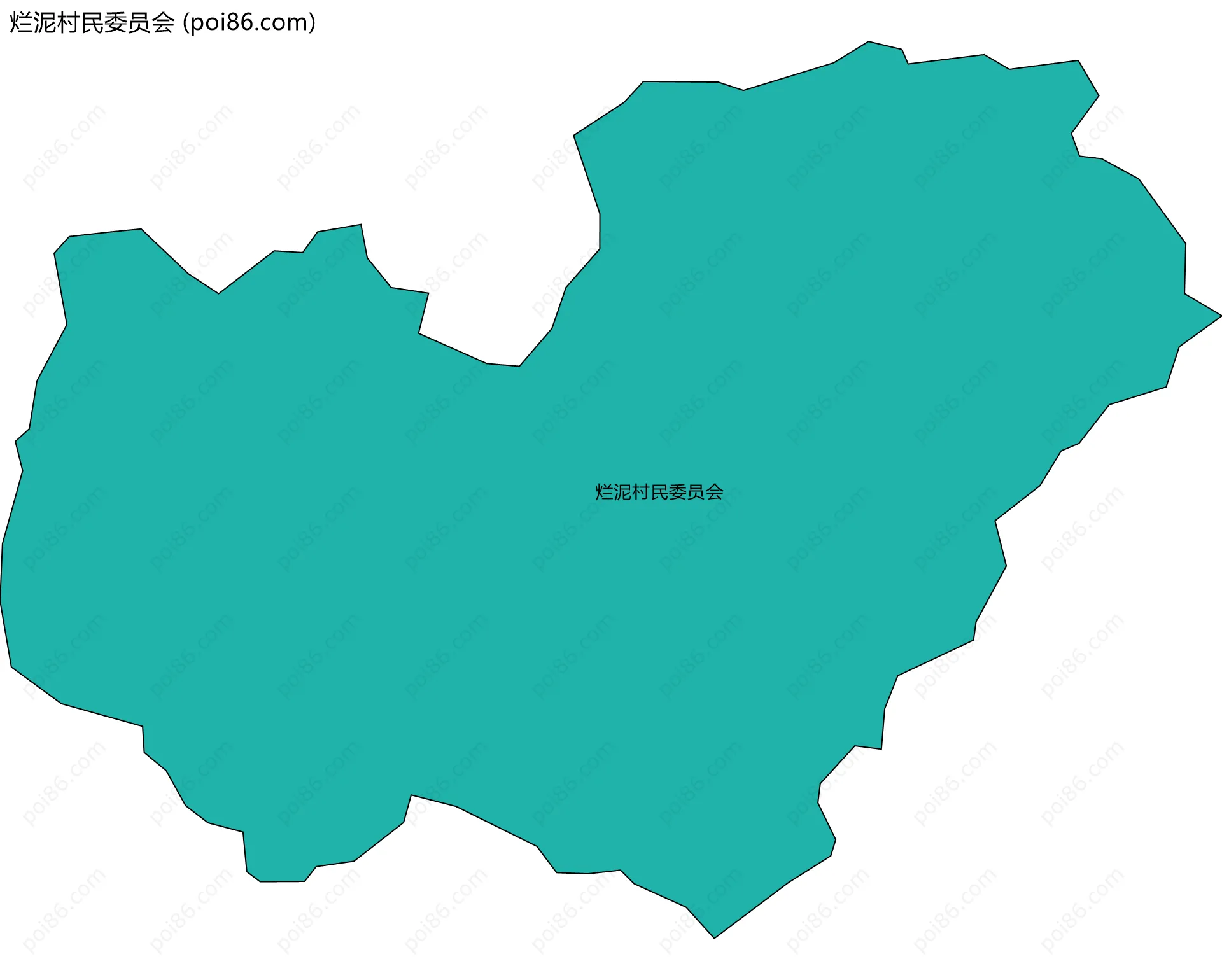 烂泥村民委员会边界地图