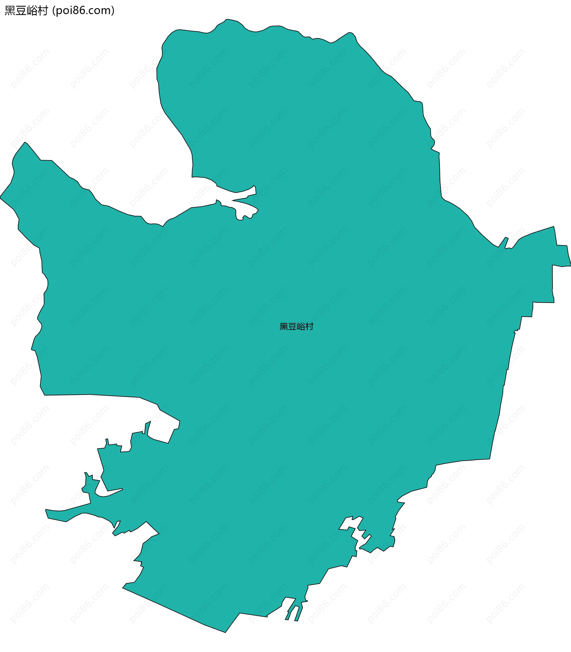 黑豆峪村边界地图