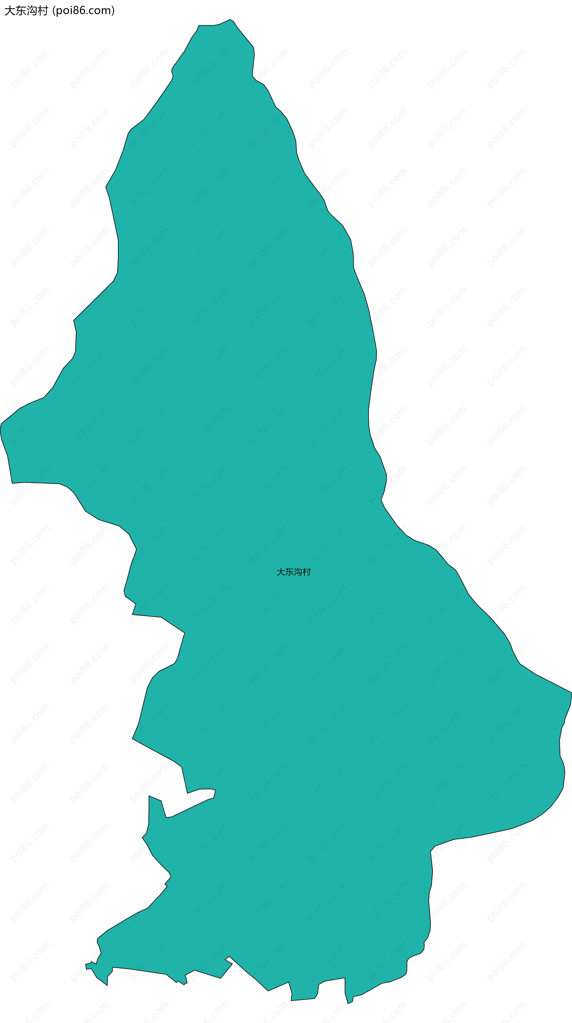 大东沟村边界地图