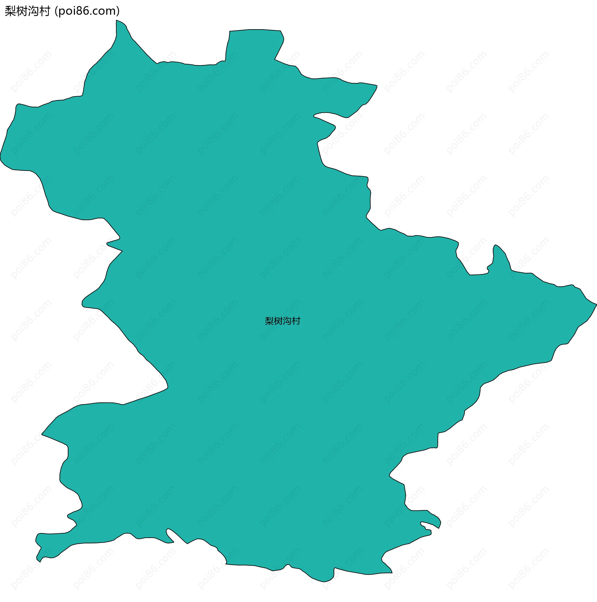 梨树沟村边界地图