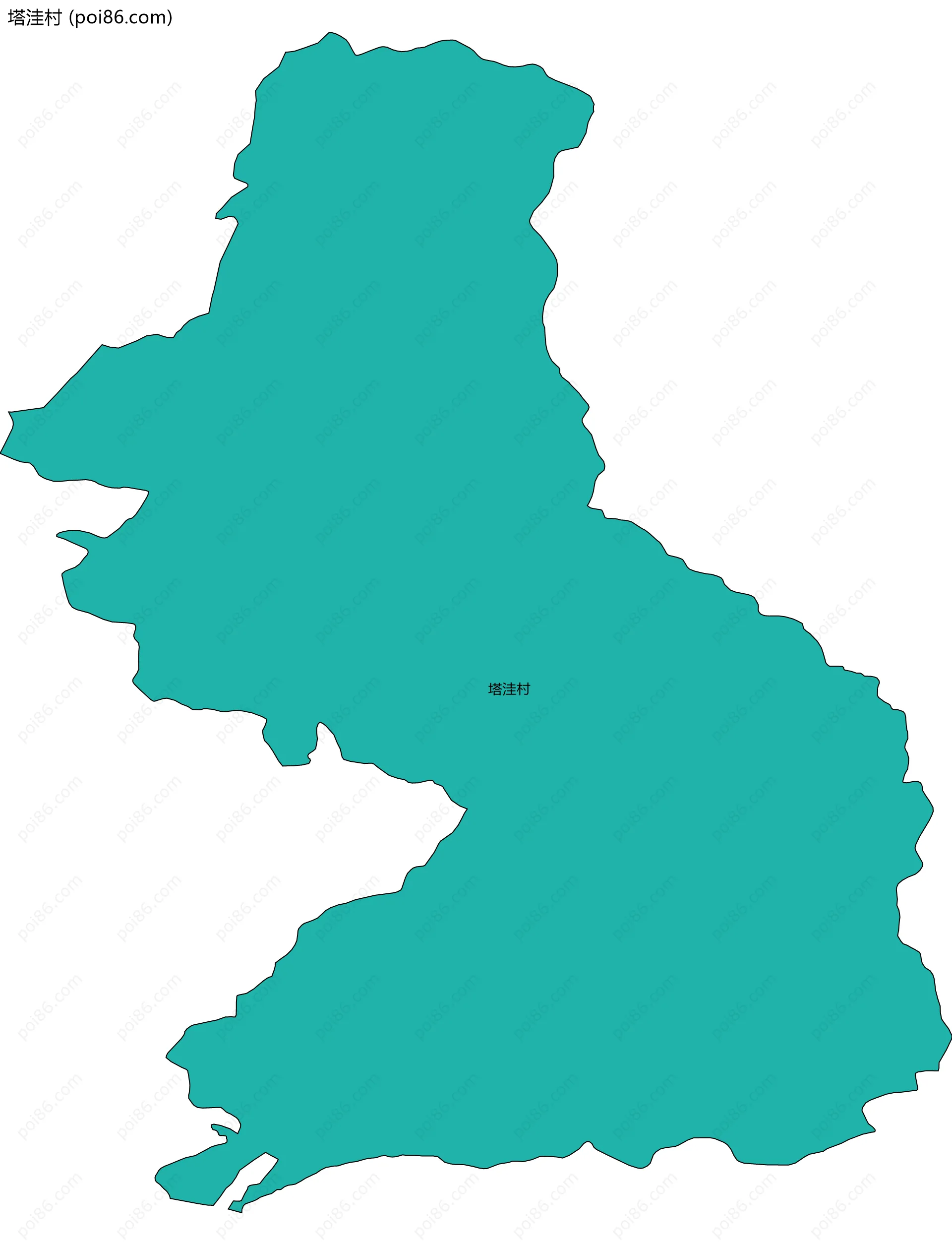 塔洼村边界地图