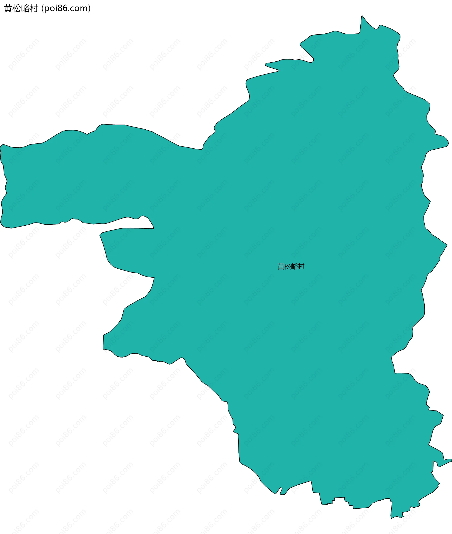 黄松峪村边界地图