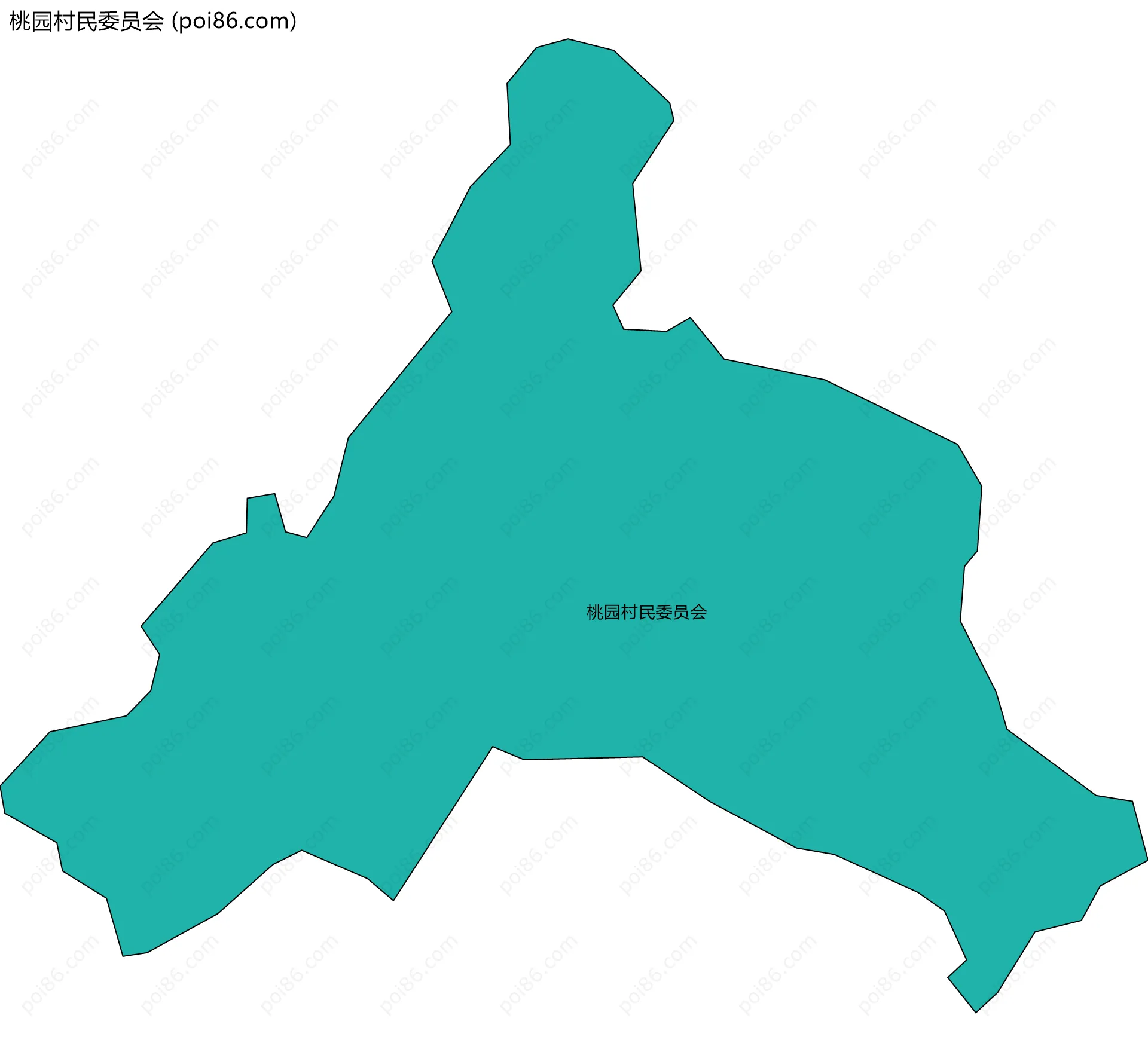 桃园村民委员会边界地图