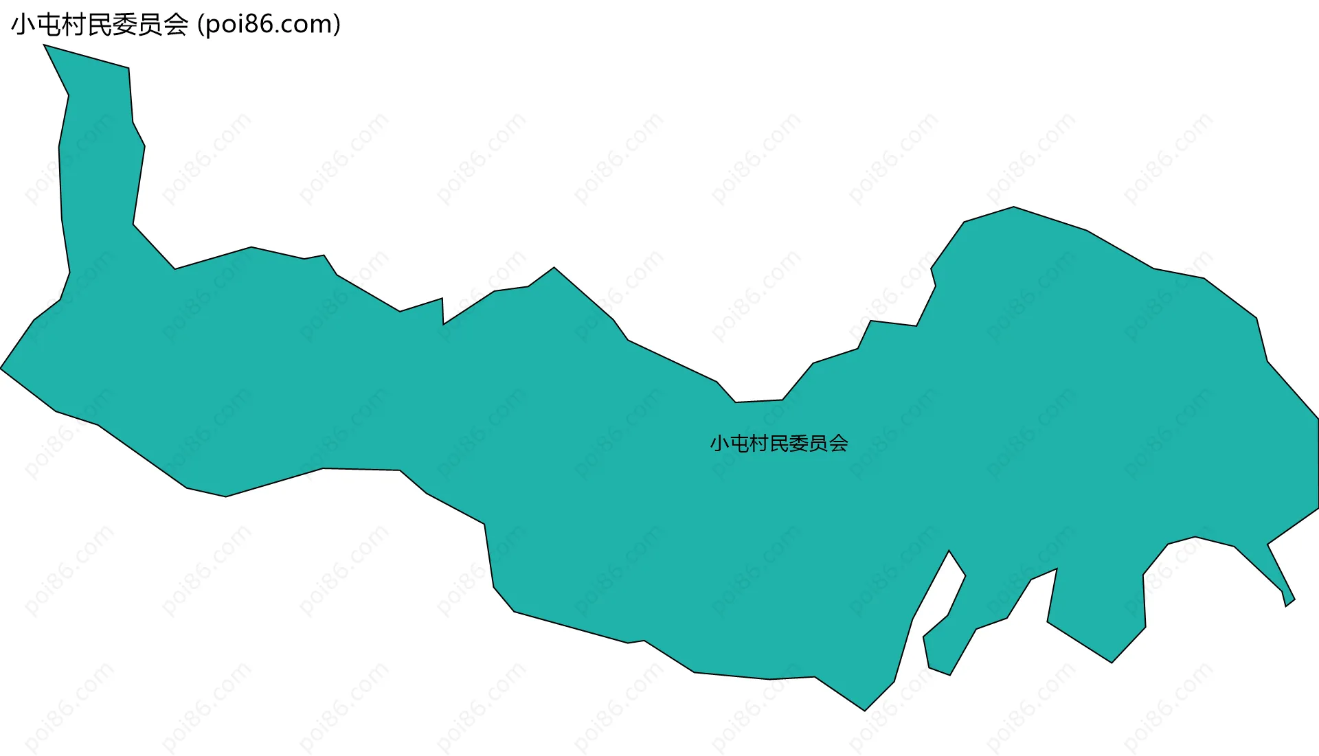 小屯村民委员会边界地图