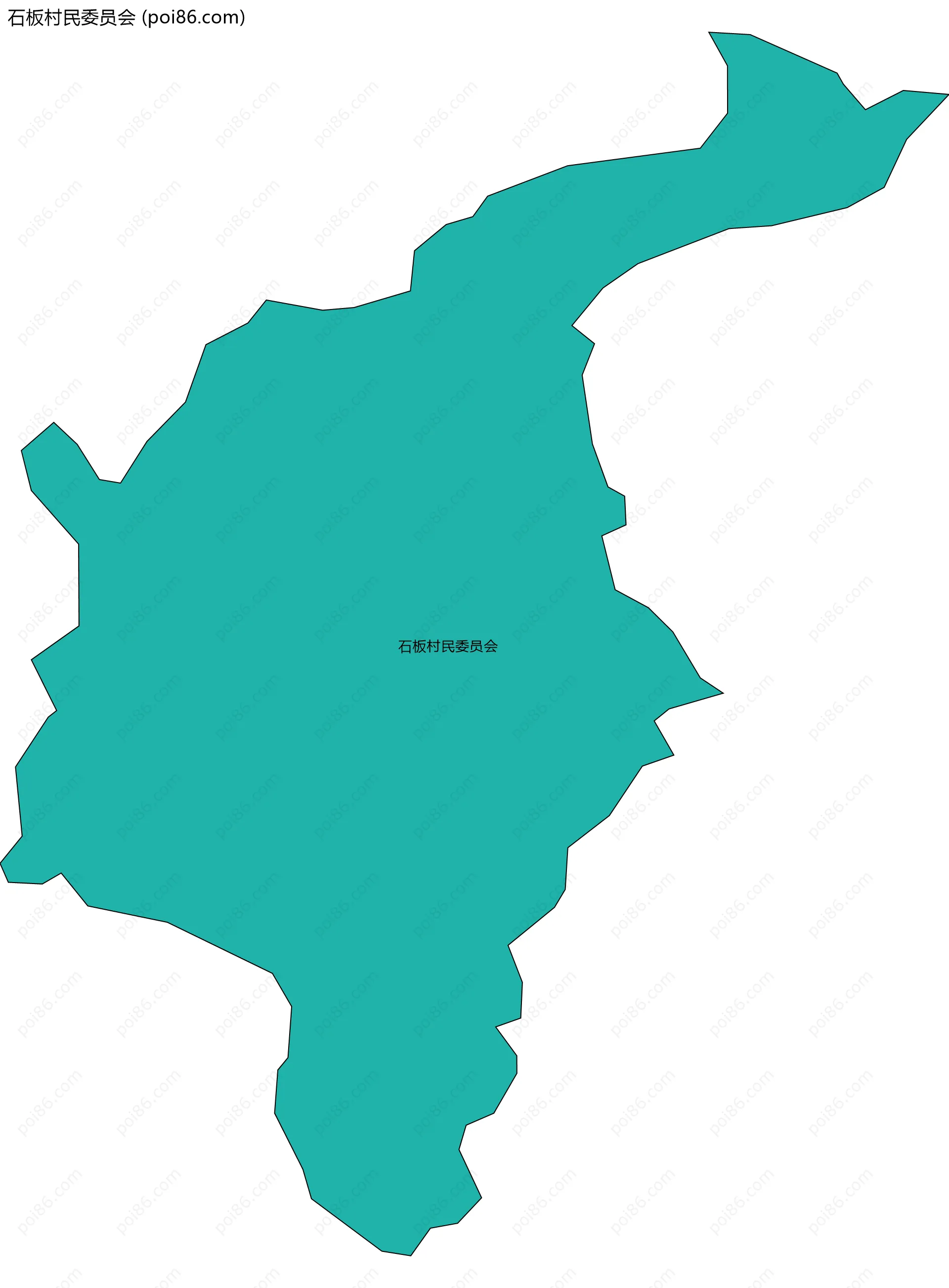 石板村民委员会边界地图