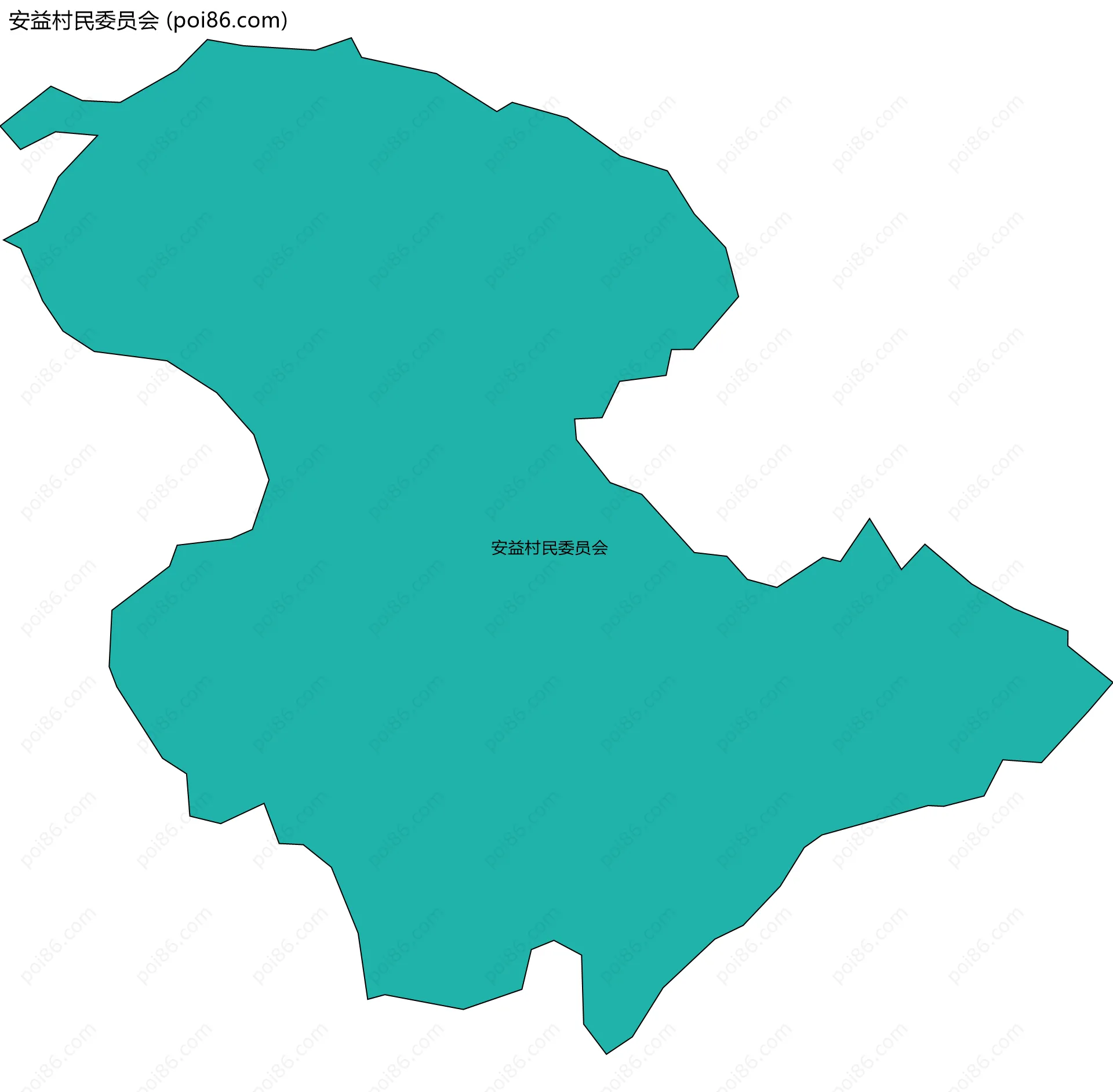 安益村民委员会边界地图