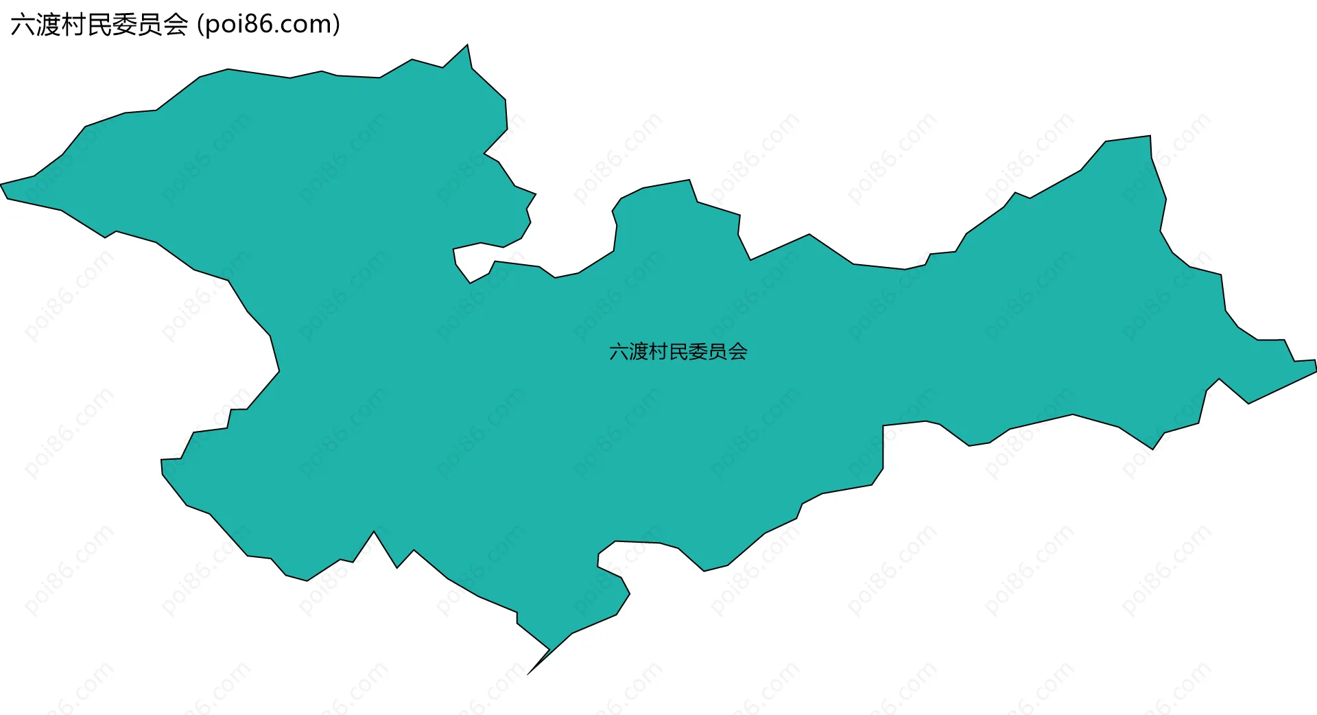 六渡村民委员会边界地图