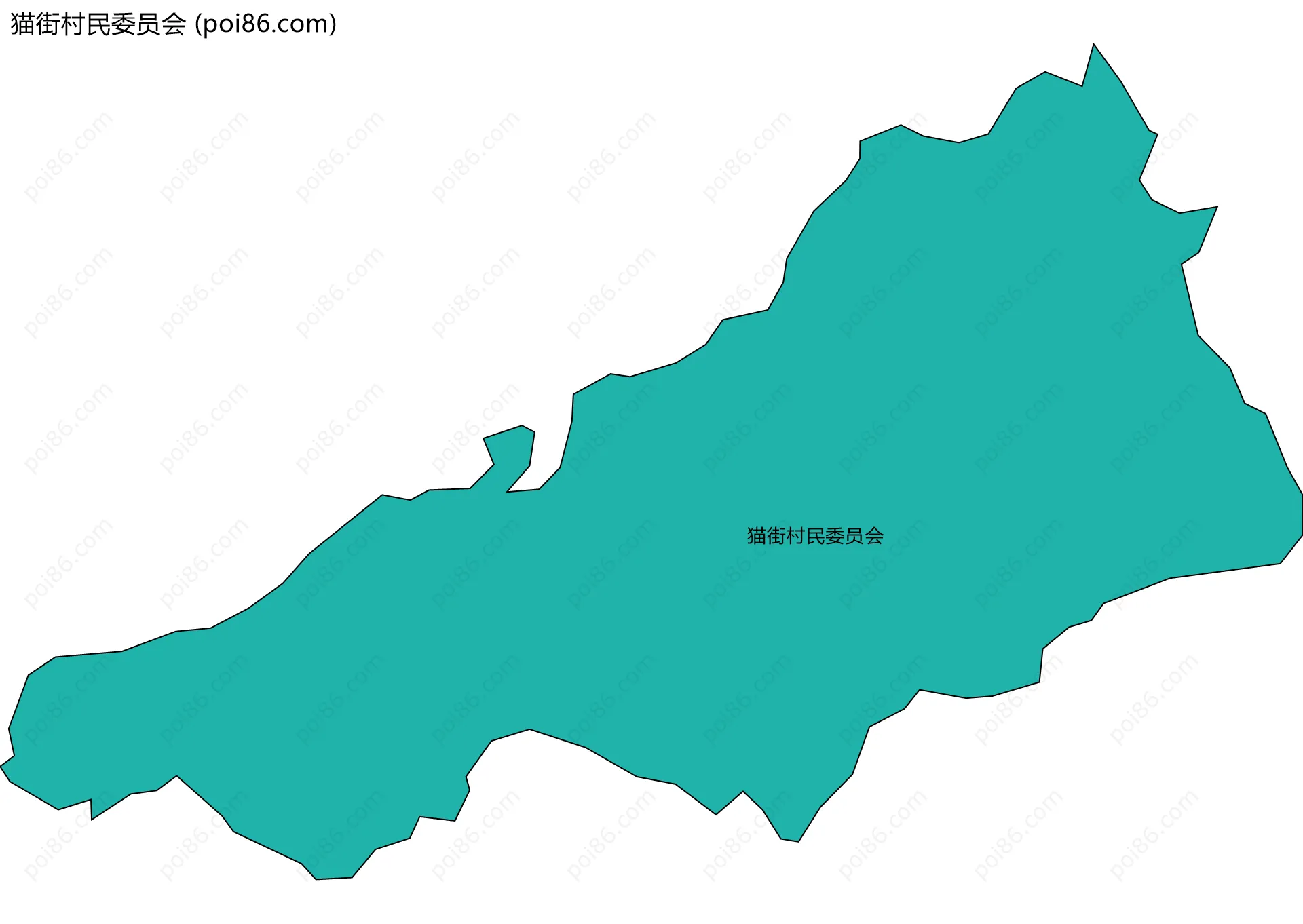 猫街村民委员会边界地图