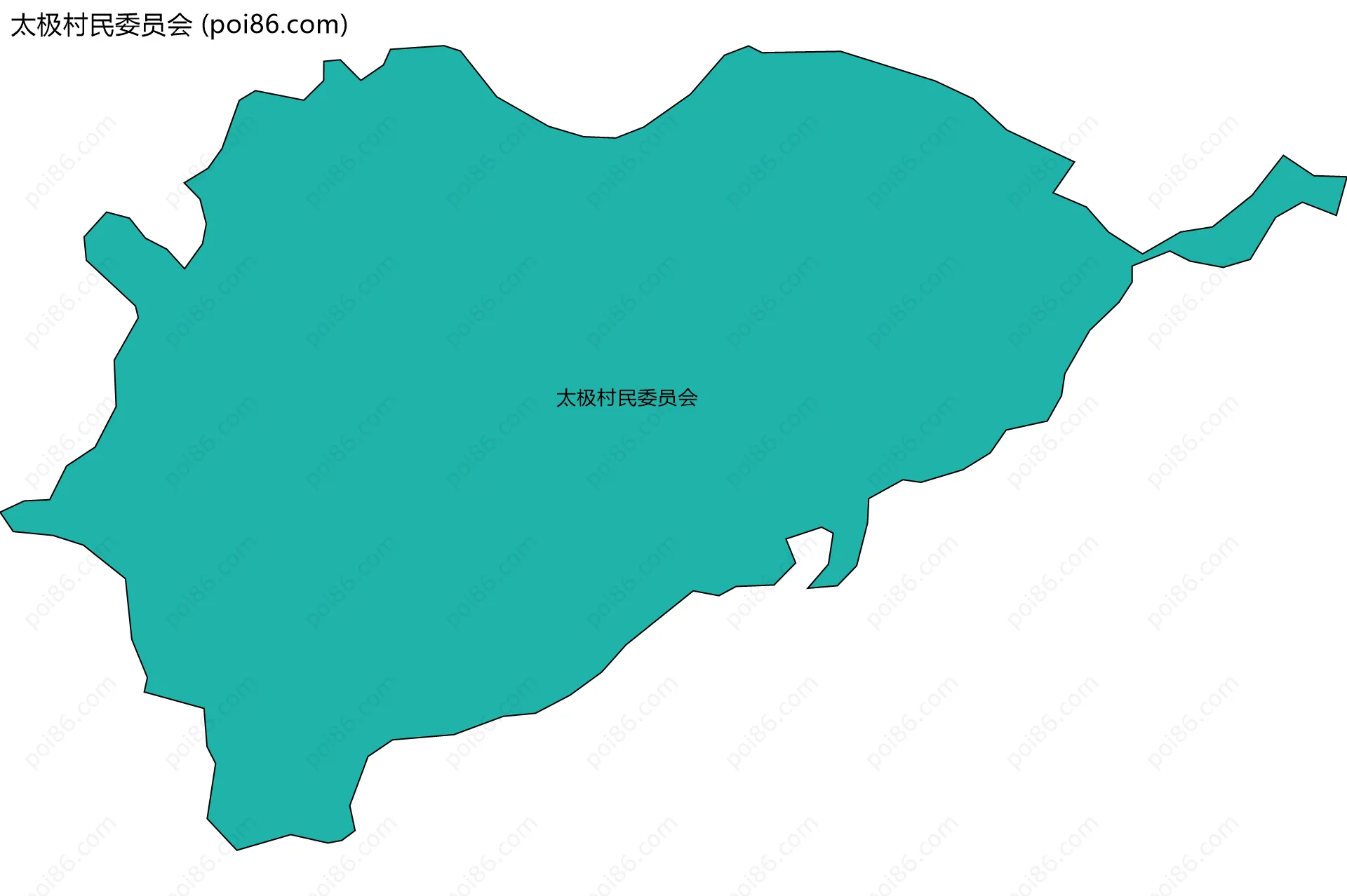 太极村民委员会边界地图