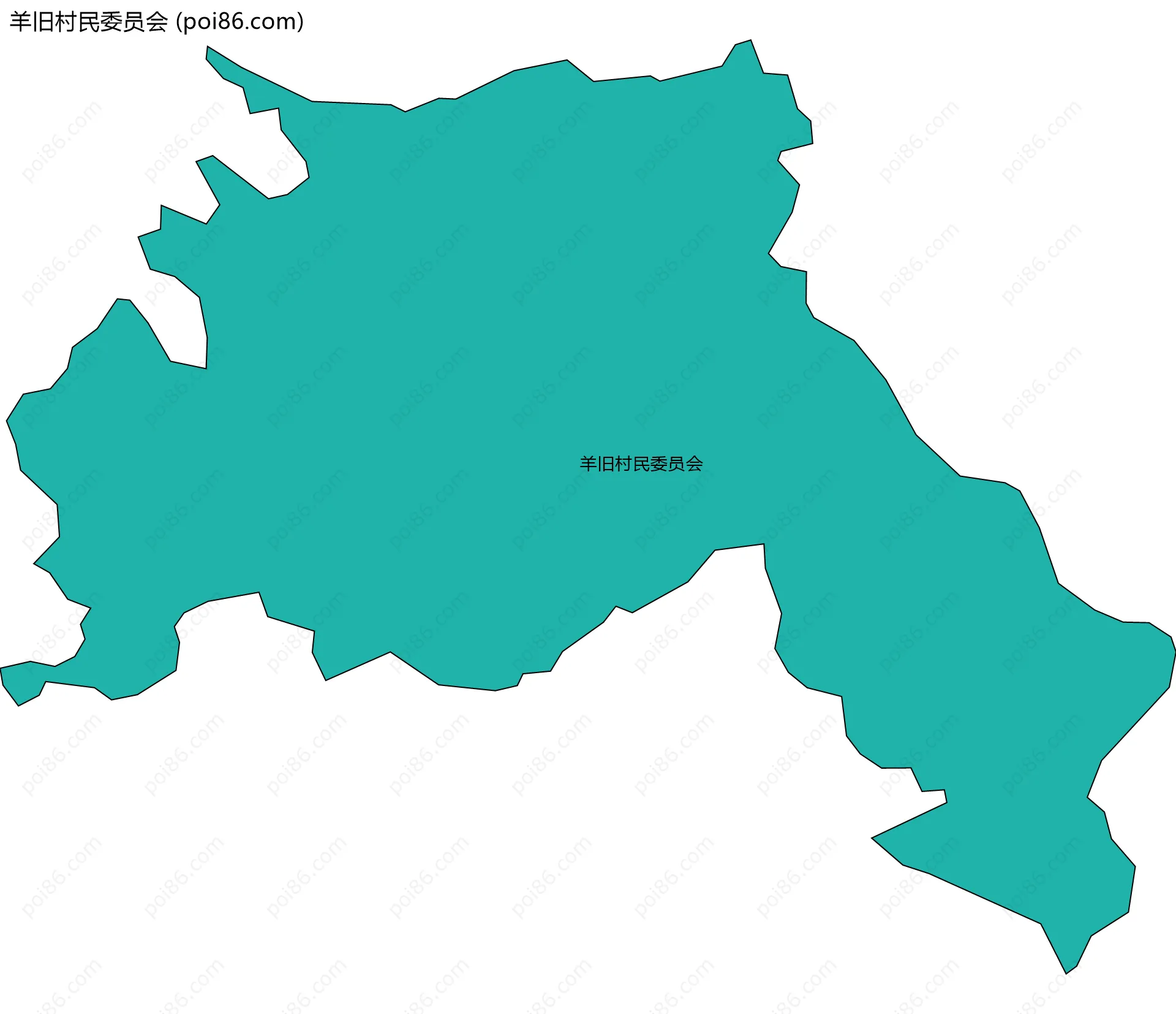 羊旧村民委员会边界地图