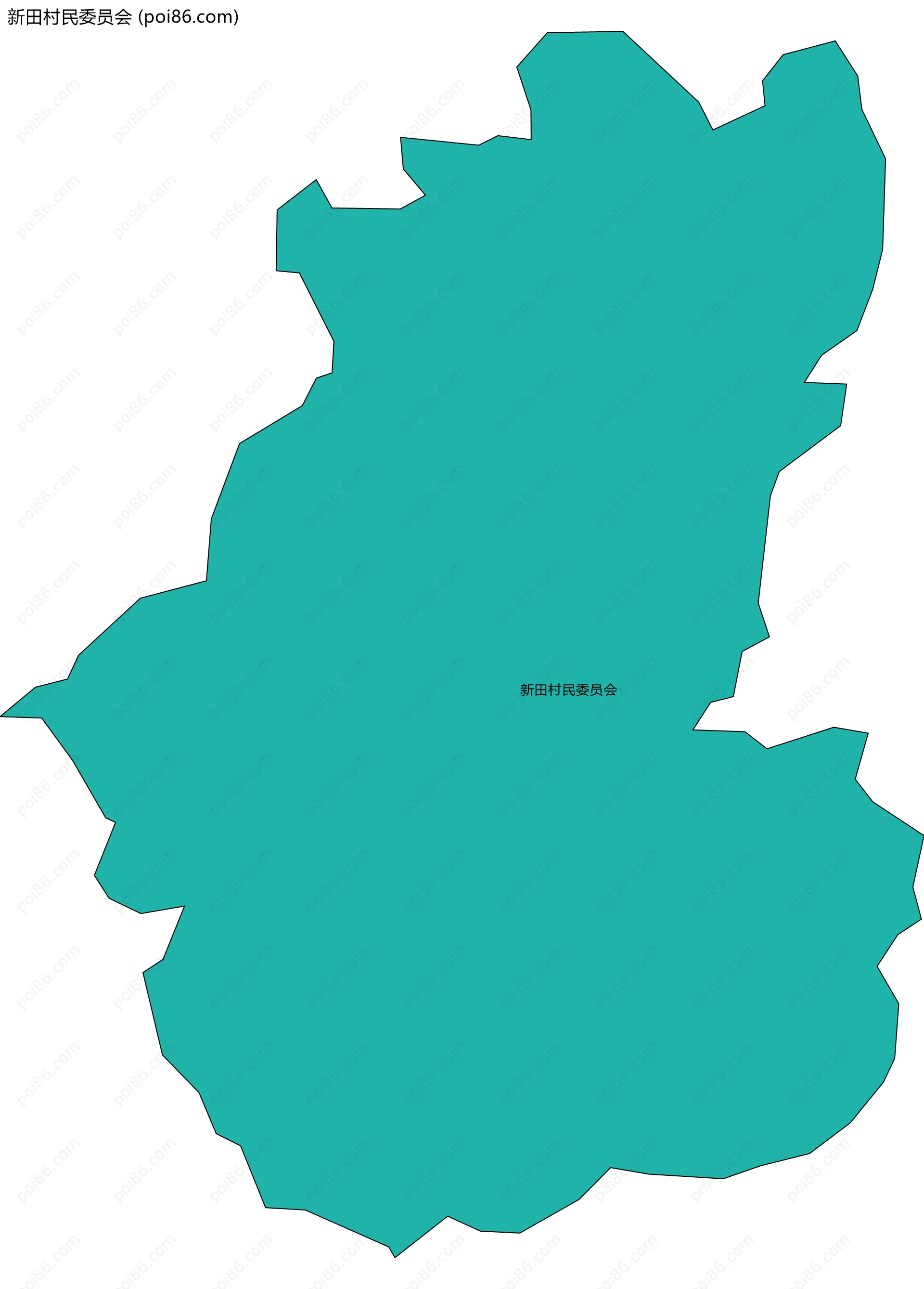 新田村民委员会边界地图