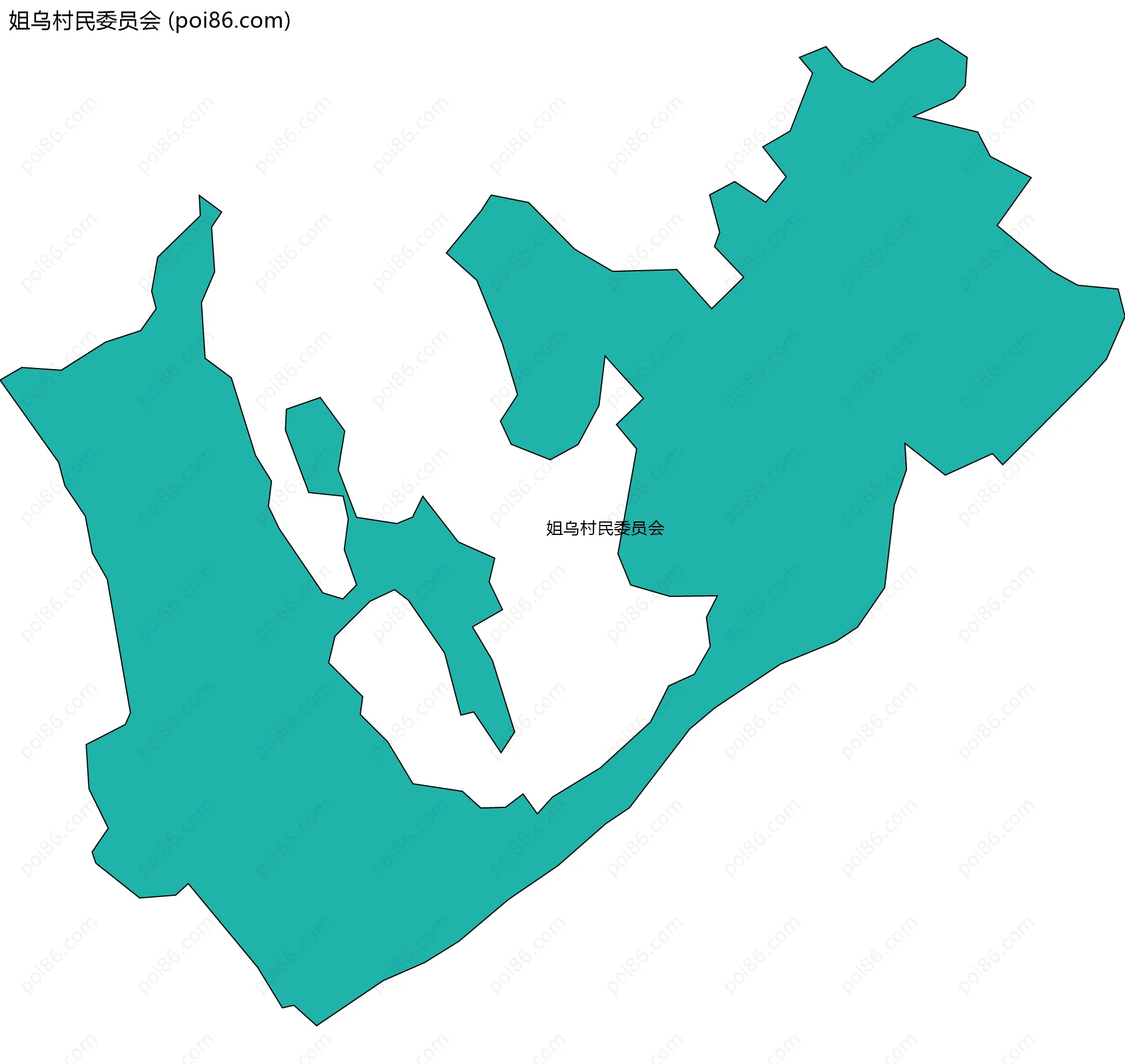 姐乌村民委员会边界地图