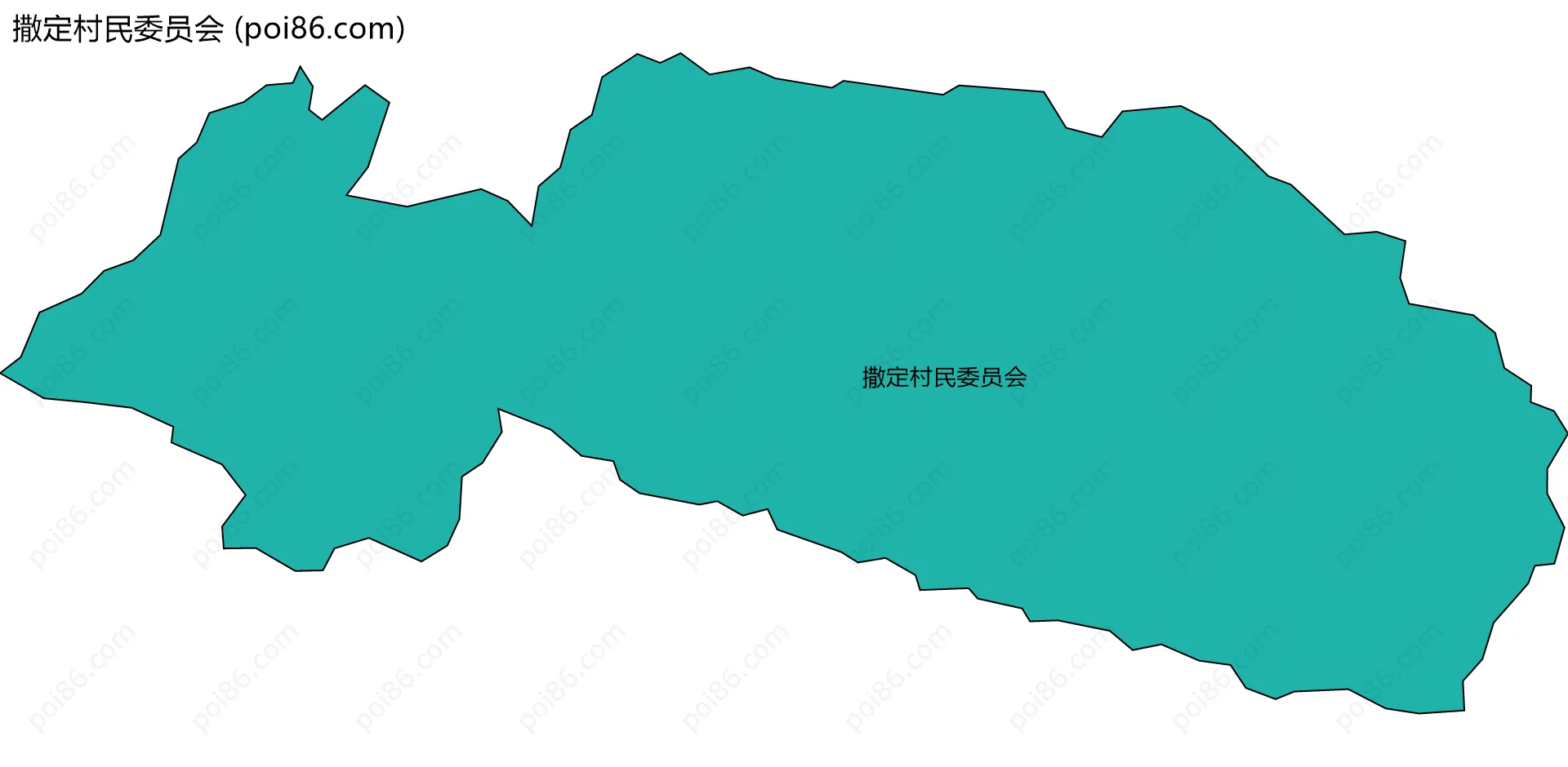 撒定村民委员会边界地图