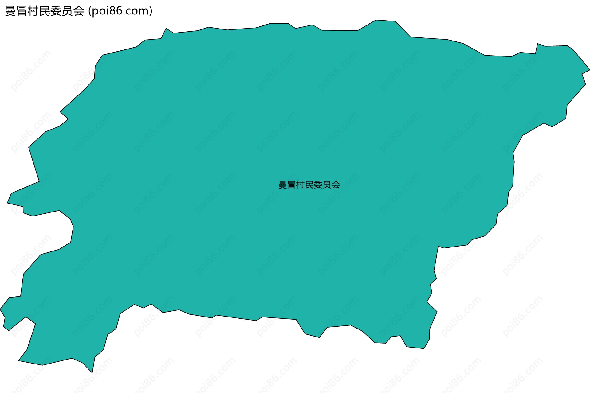 曼冒村民委员会边界地图