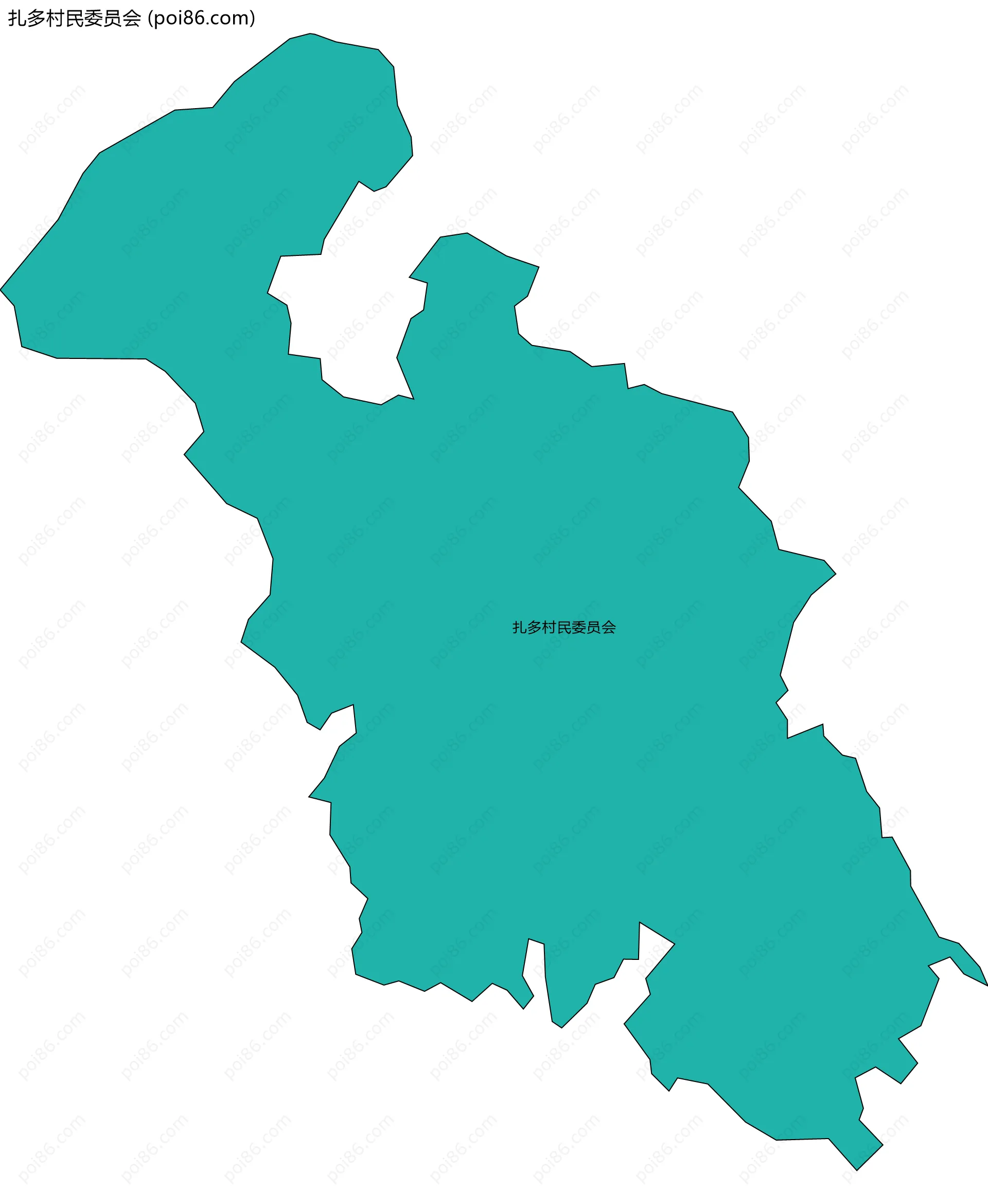 扎多村民委员会边界地图