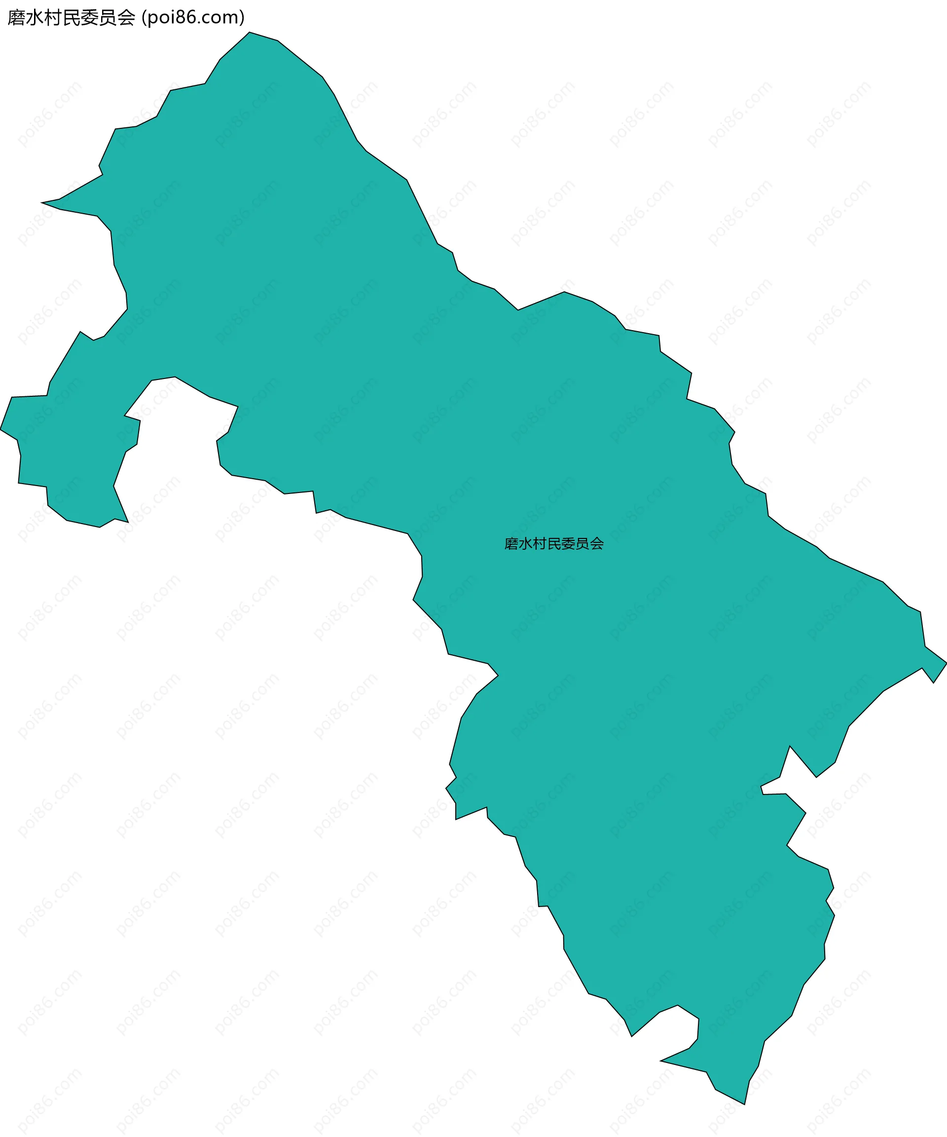 磨水村民委员会边界地图