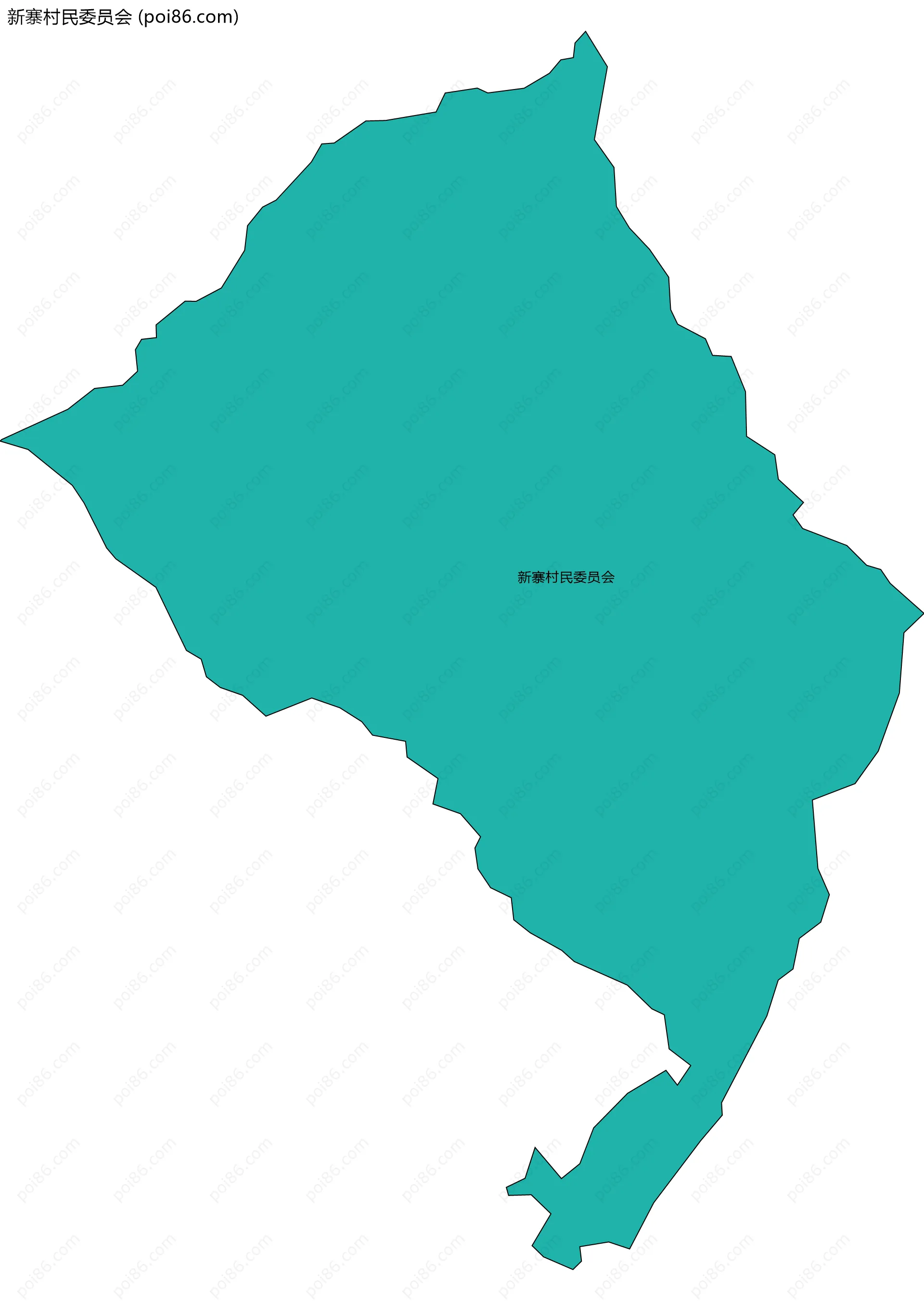 新寨村民委员会边界地图