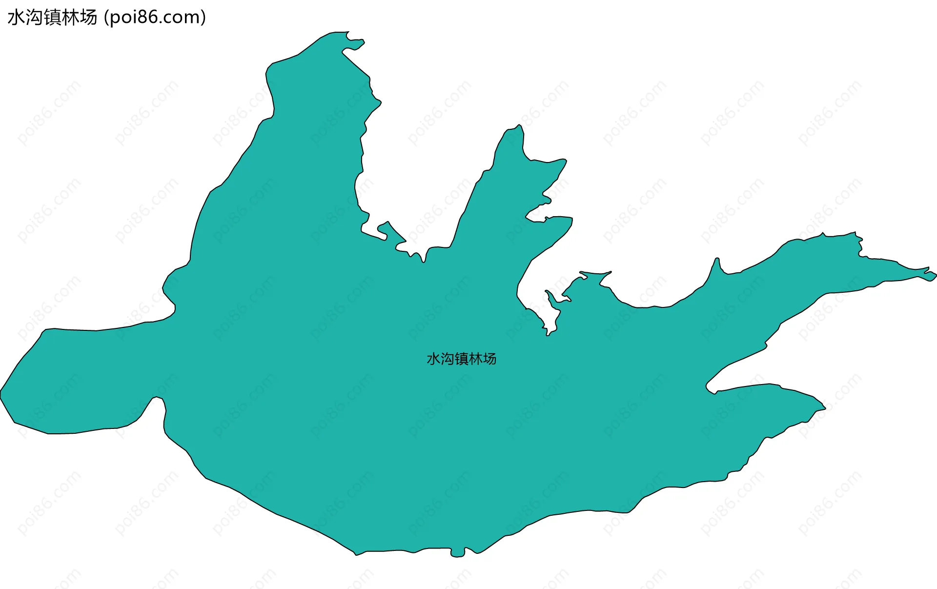 水沟镇林场边界地图