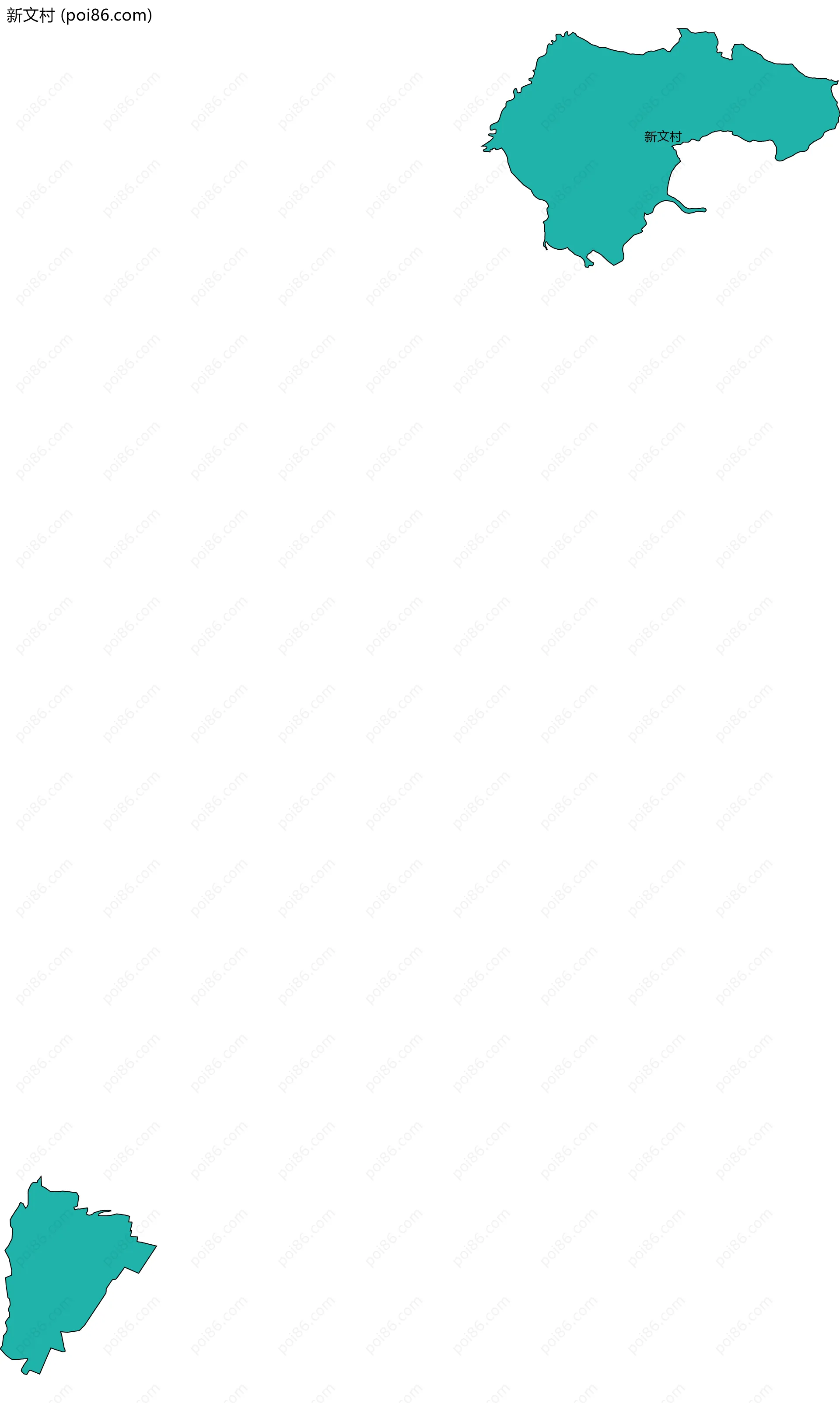 新文村边界地图