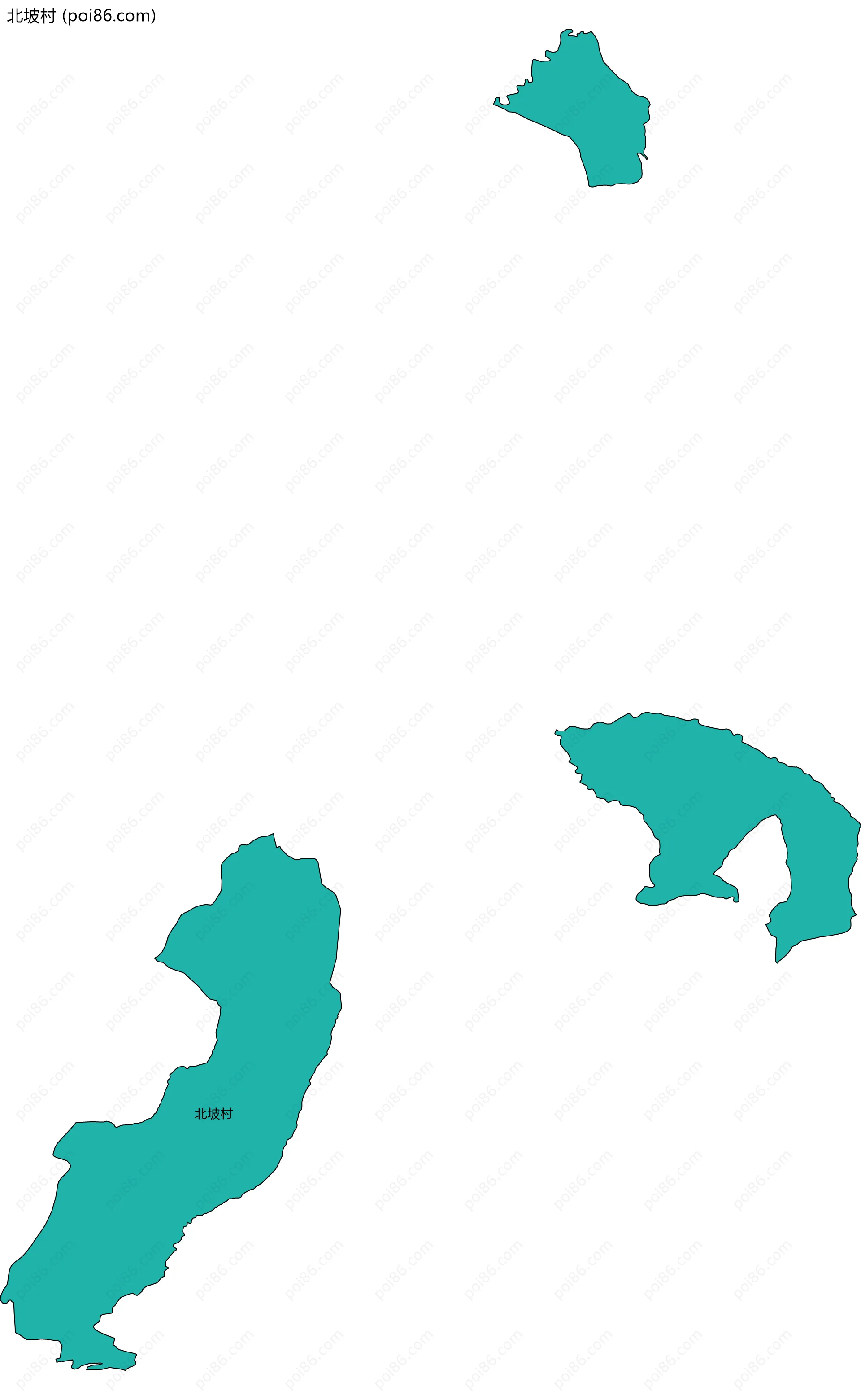 北坡村边界地图