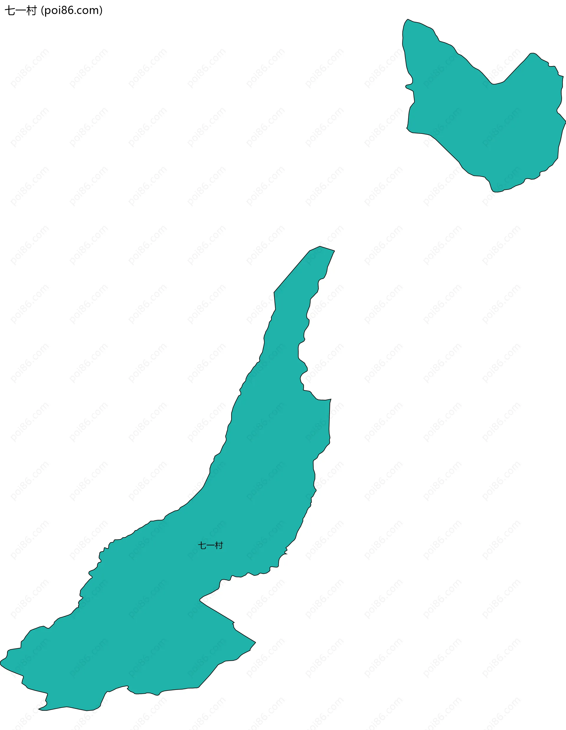 七一村边界地图