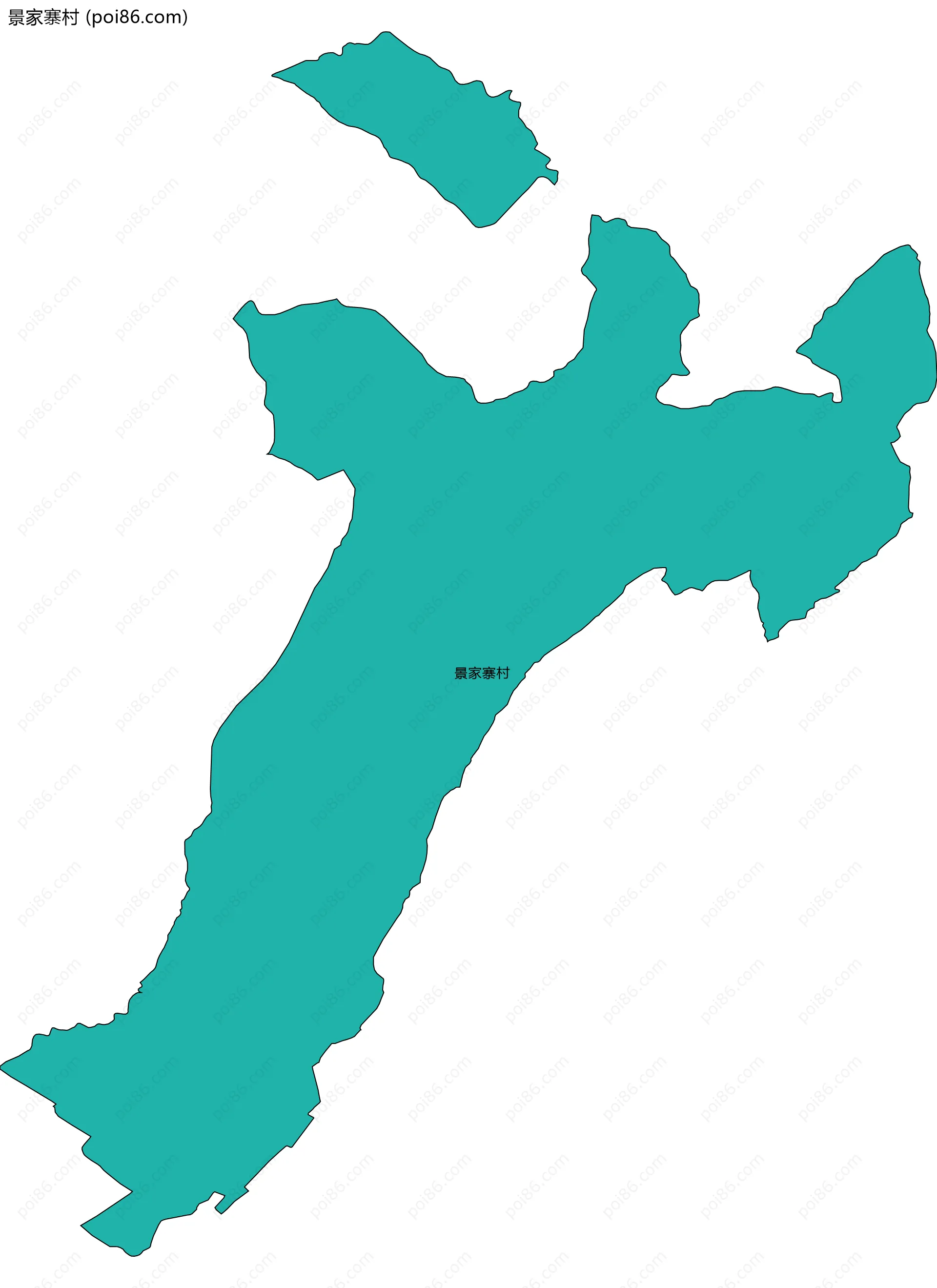 景家寨村边界地图