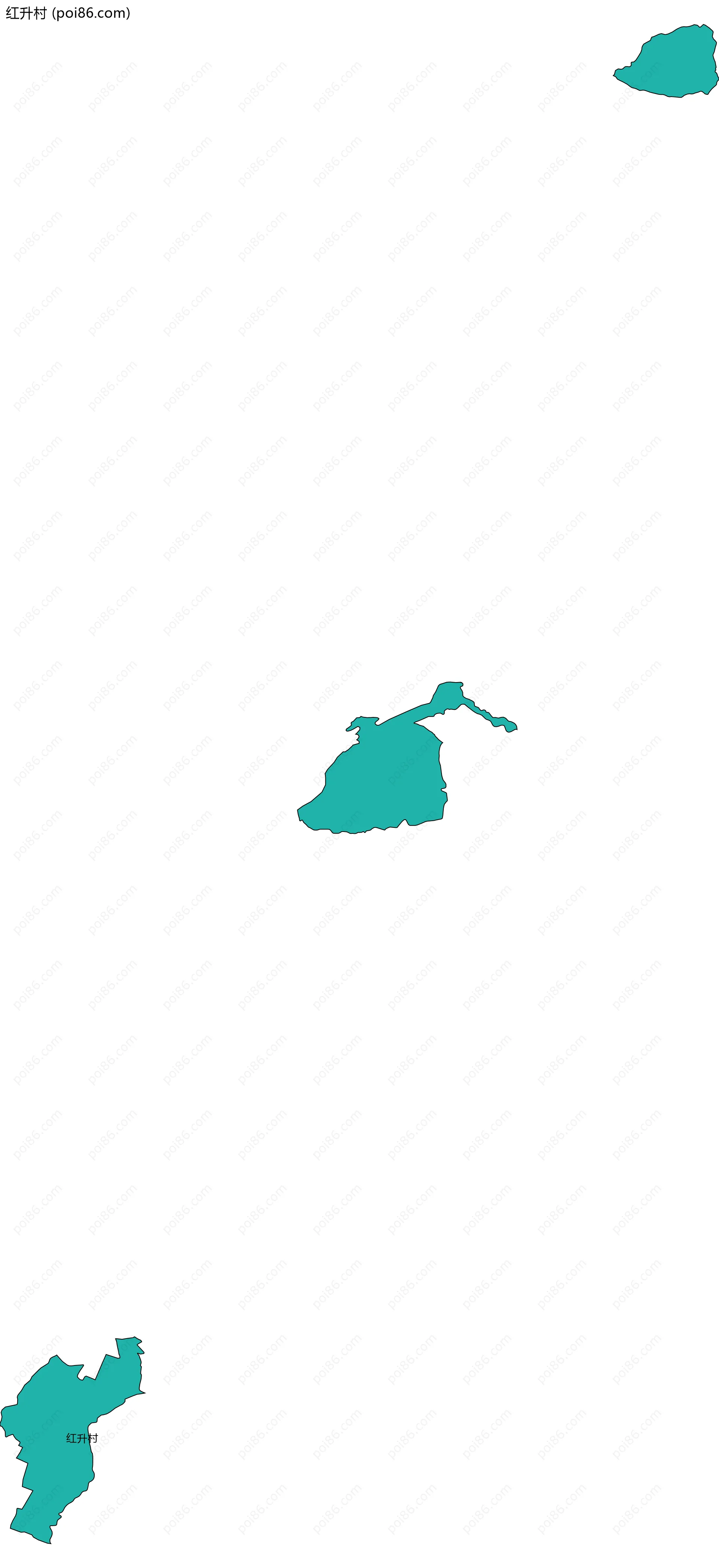 红升村边界地图