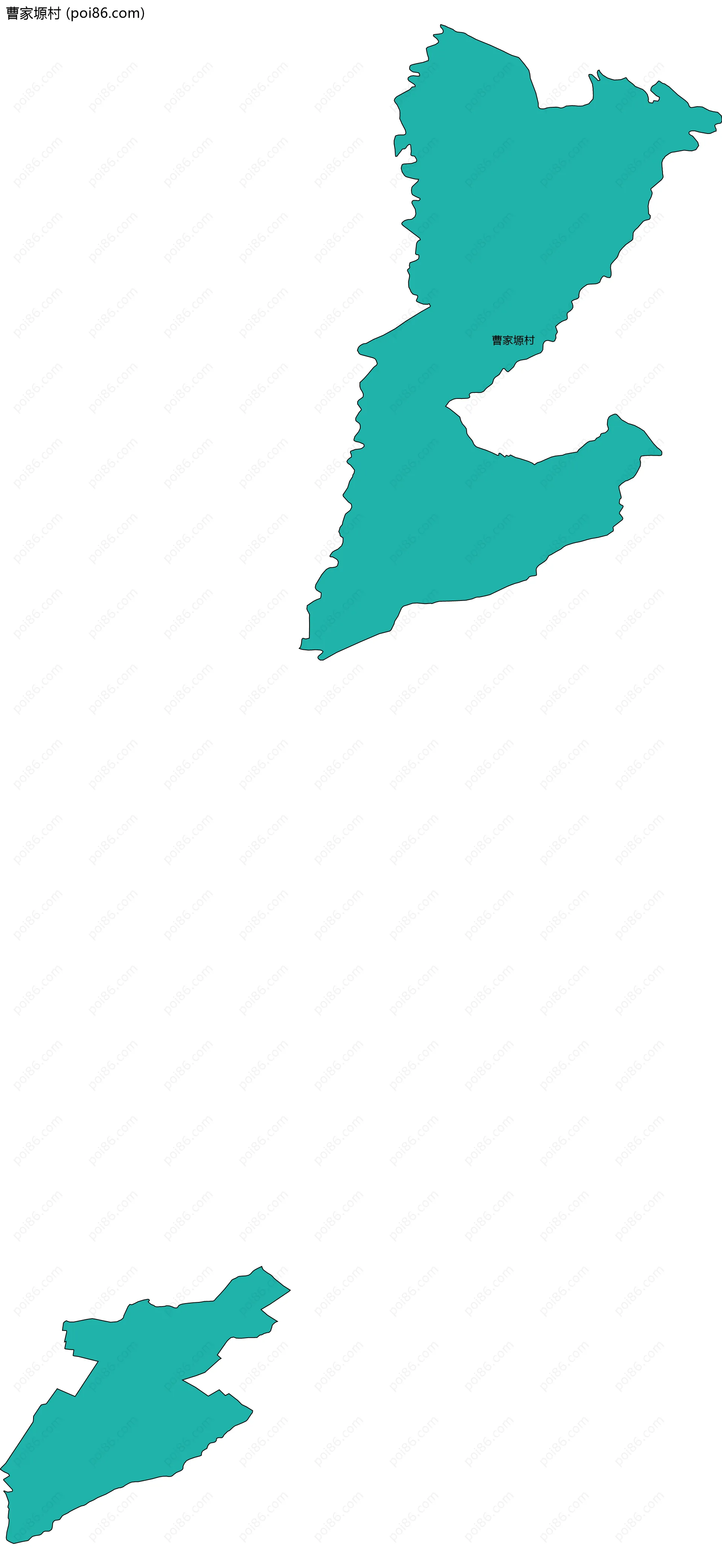 曹家塬村边界地图