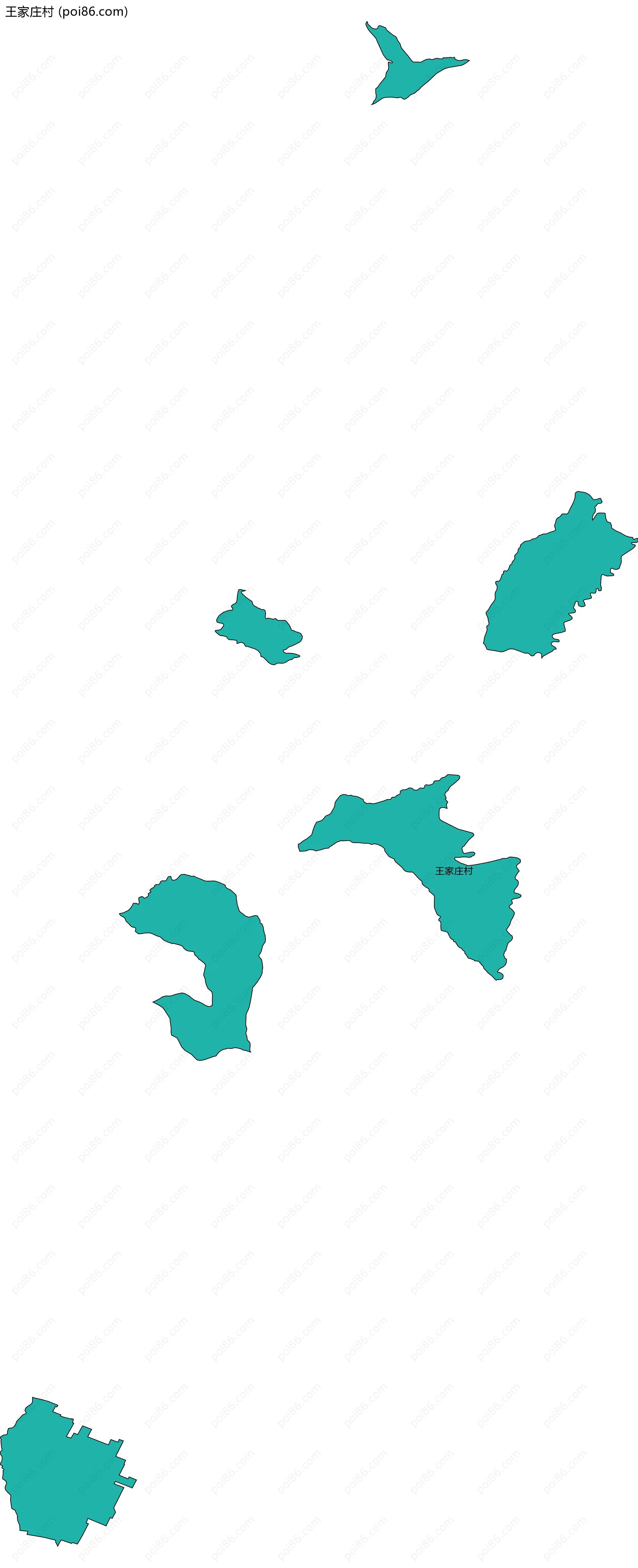 王家庄村边界地图